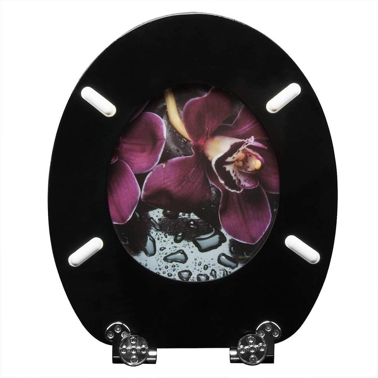 Woltu WC-Sitz (1-St), mit Absenkautomatik, MDF Holzkern, Softclose Scharnier