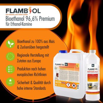 FLAMBIOL Bioethanol 20 L FLAMBIOL® Bioethanol 96,6% Premium für Ethanolkamin in Kanistern, 20 kg