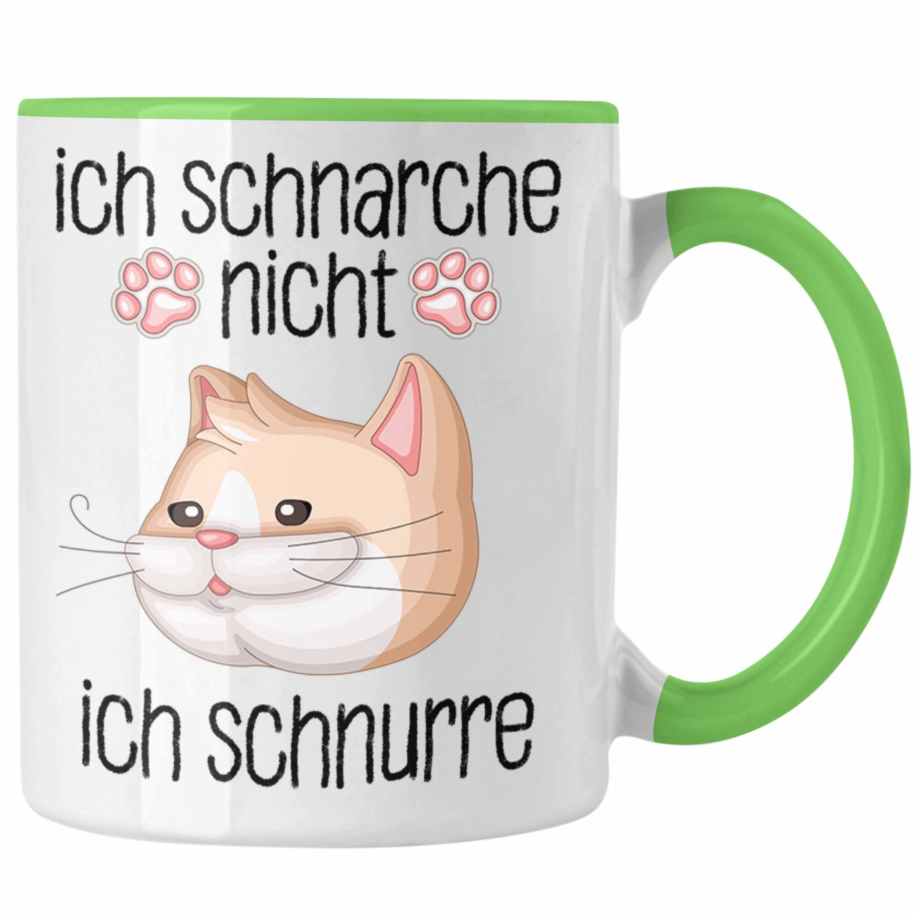 Geschenk Nicht Trendation Schnarche Lustige Ich Ge Mama Grün Tasse Tasse Schnurre Katzen Ich