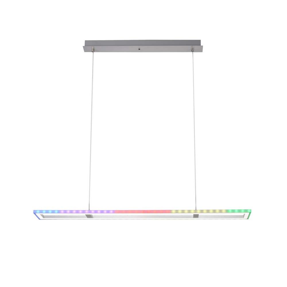 JUST LIGHT LED Pendelleuchte, LED-Leuchtmittel fest verbaut, Farbwechsel, Neutralweiß, Kaltweiß, Warmweiß, Tageslichtweiß, Hängelampe Pendellampe Wohnzimmerlampe Dimmer Fernbedienung
