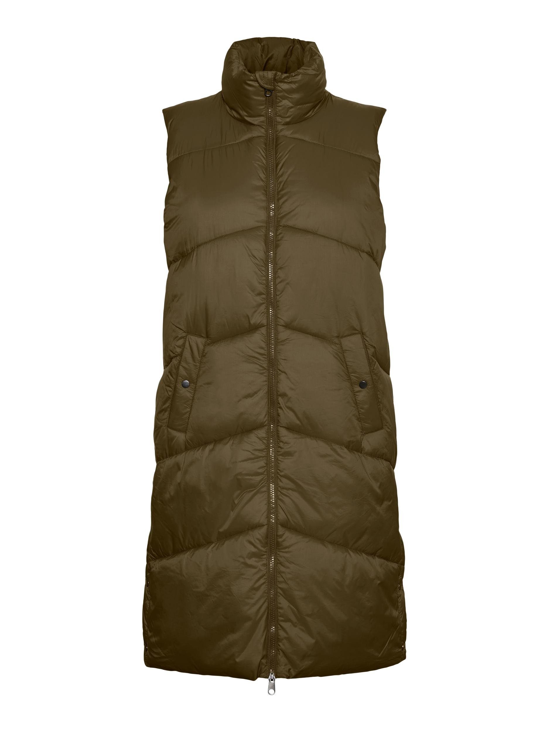 NOOS Vero olive Steppweste WAISTCOAT 3-4 Moda VMUPPSALA dark