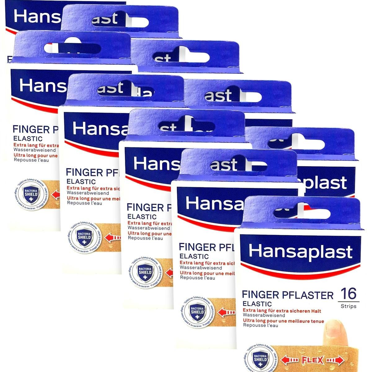 Hansaplast Wundpflaster 10x Hansaplast Fingerpflaster 10x 16er - Elastic Finger Strips