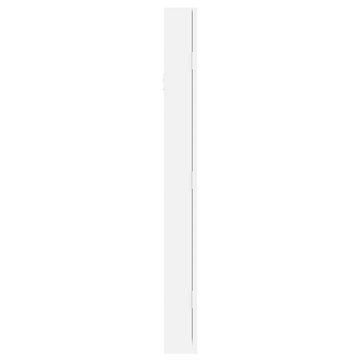 vidaXL Spiegel Schmuckschrank mit Spiegel Wandmontage Weiß 30x8,5x90 cm