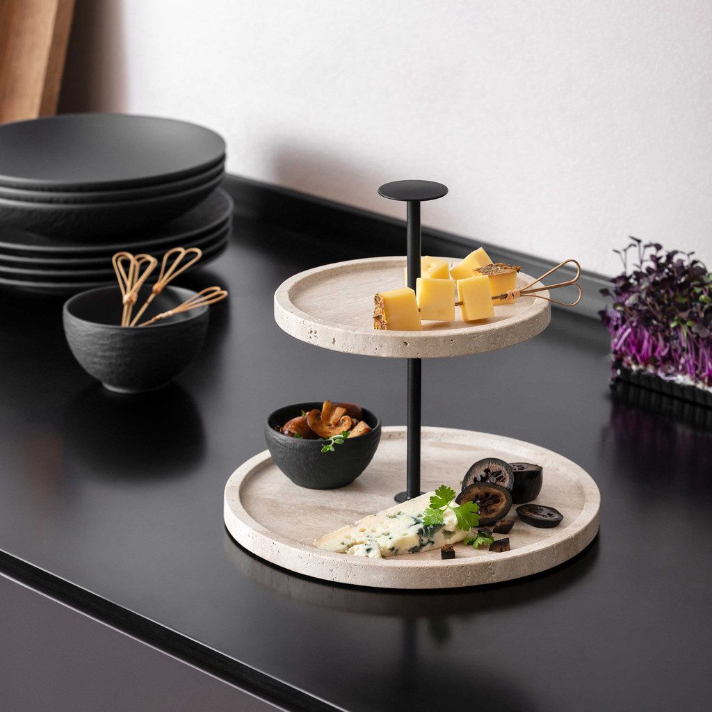 Villeroy & Boch Etagere Cheese Etagere, (1-tlg), Stein, 1 Stck, Handwäsche empfohlen