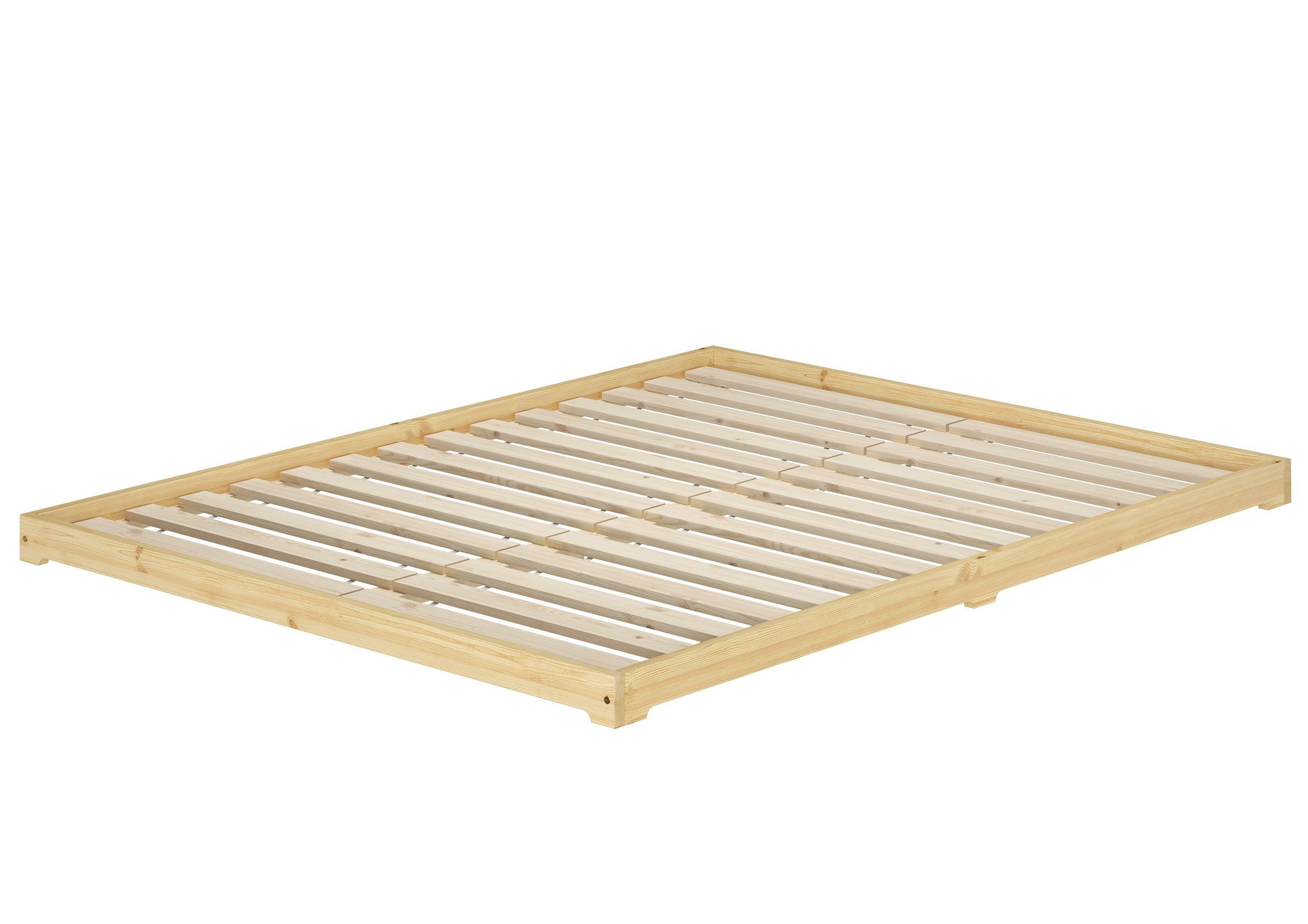 ERST-HOLZ Bett Futonbett Massivholz Extra Niedrig Massivholz Kiefer 160 x 2 günstig online kaufen