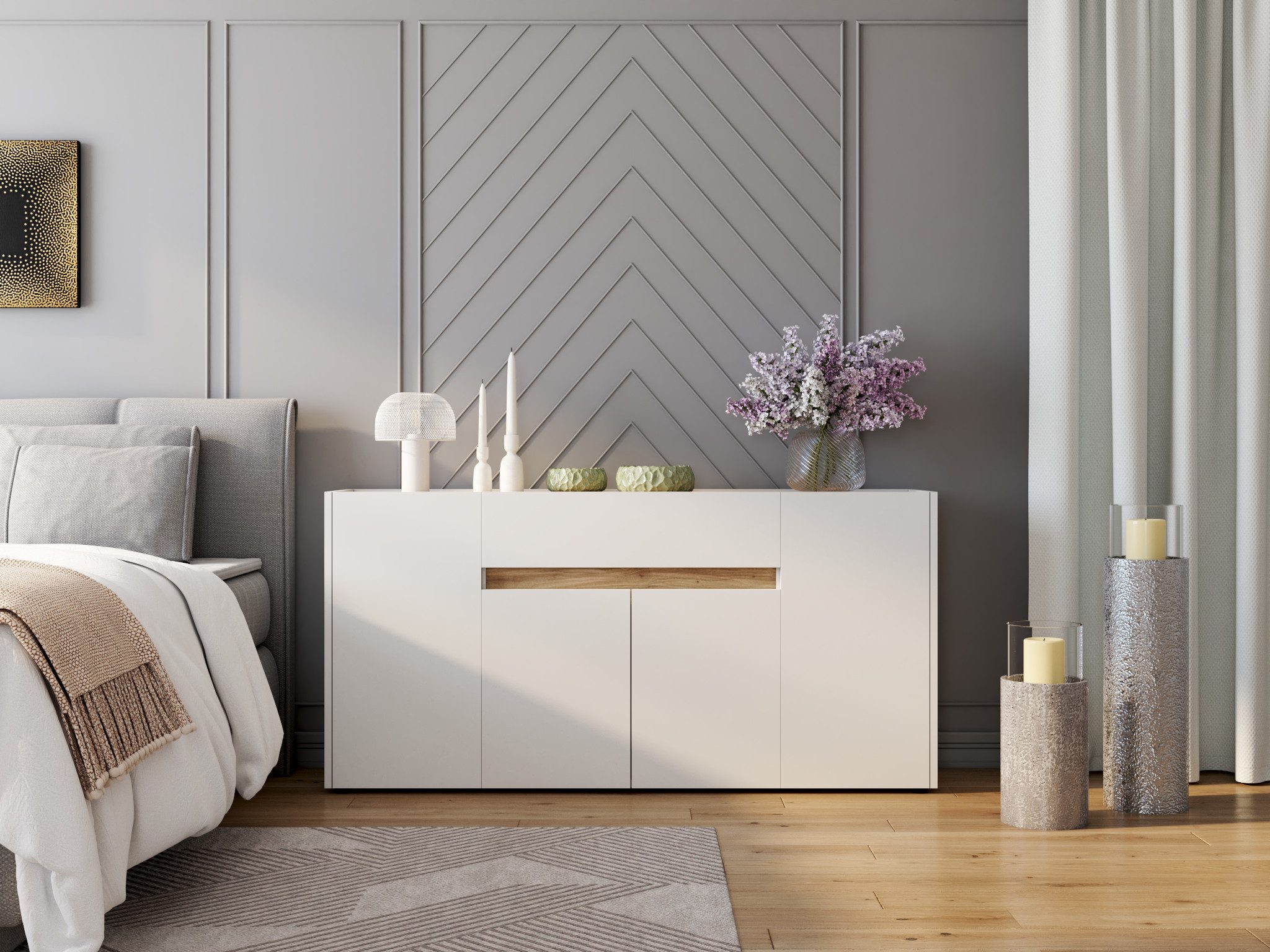 Leonique Tischleuchte Elenoire, ohne Leuchtmittel, Pilzlampe Tischlampe Schreibtischlampe Gitter Draht Schirm