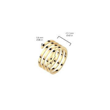 BUNGSA Fingerring Ring Spirale goldfarben aus Edelstahl für Damen (Ring, 1-tlg), Frauen Mädchen