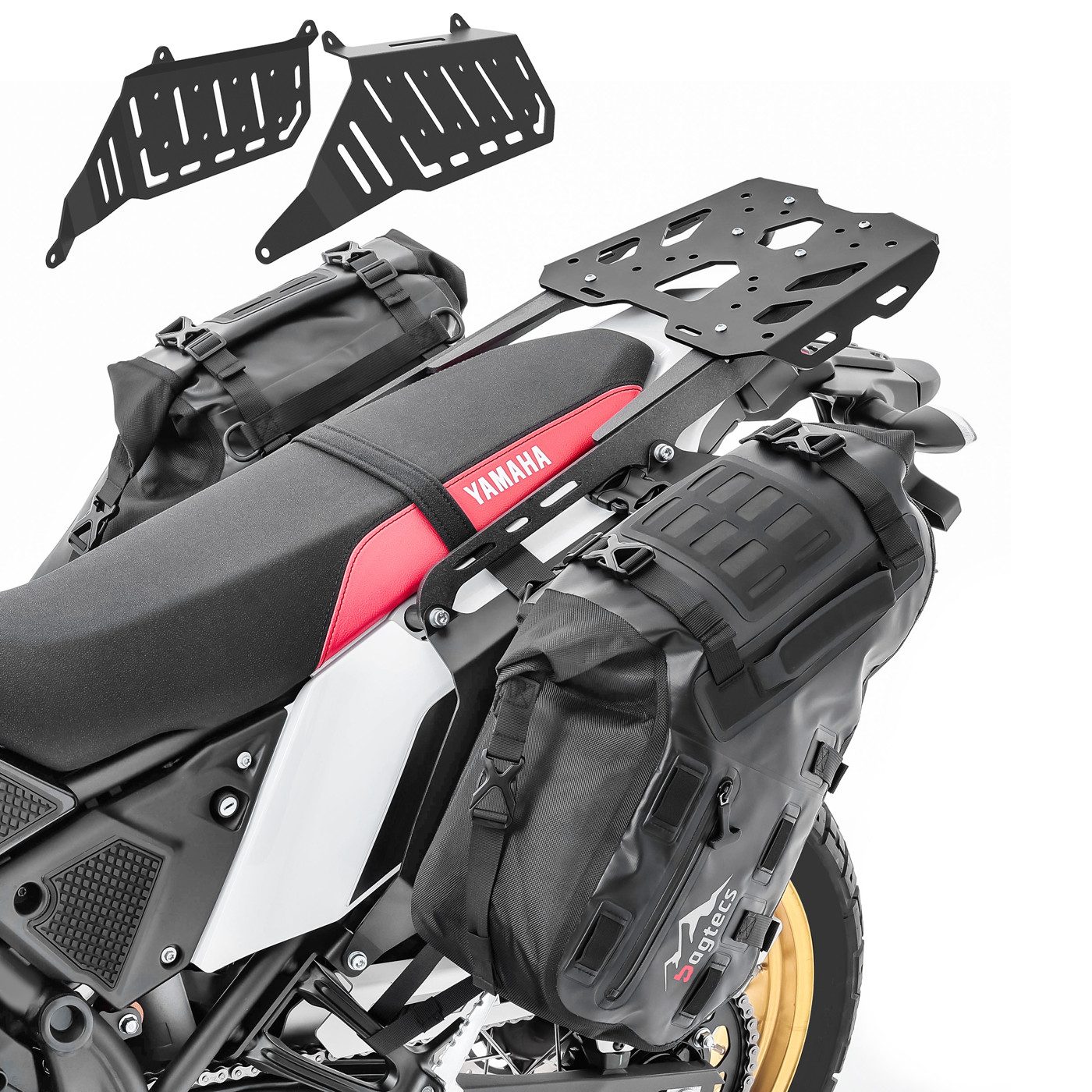 Reisetasche Set Satteltaschen + Seitenträger + Rack für Yamaha Tenere 700 World Ra