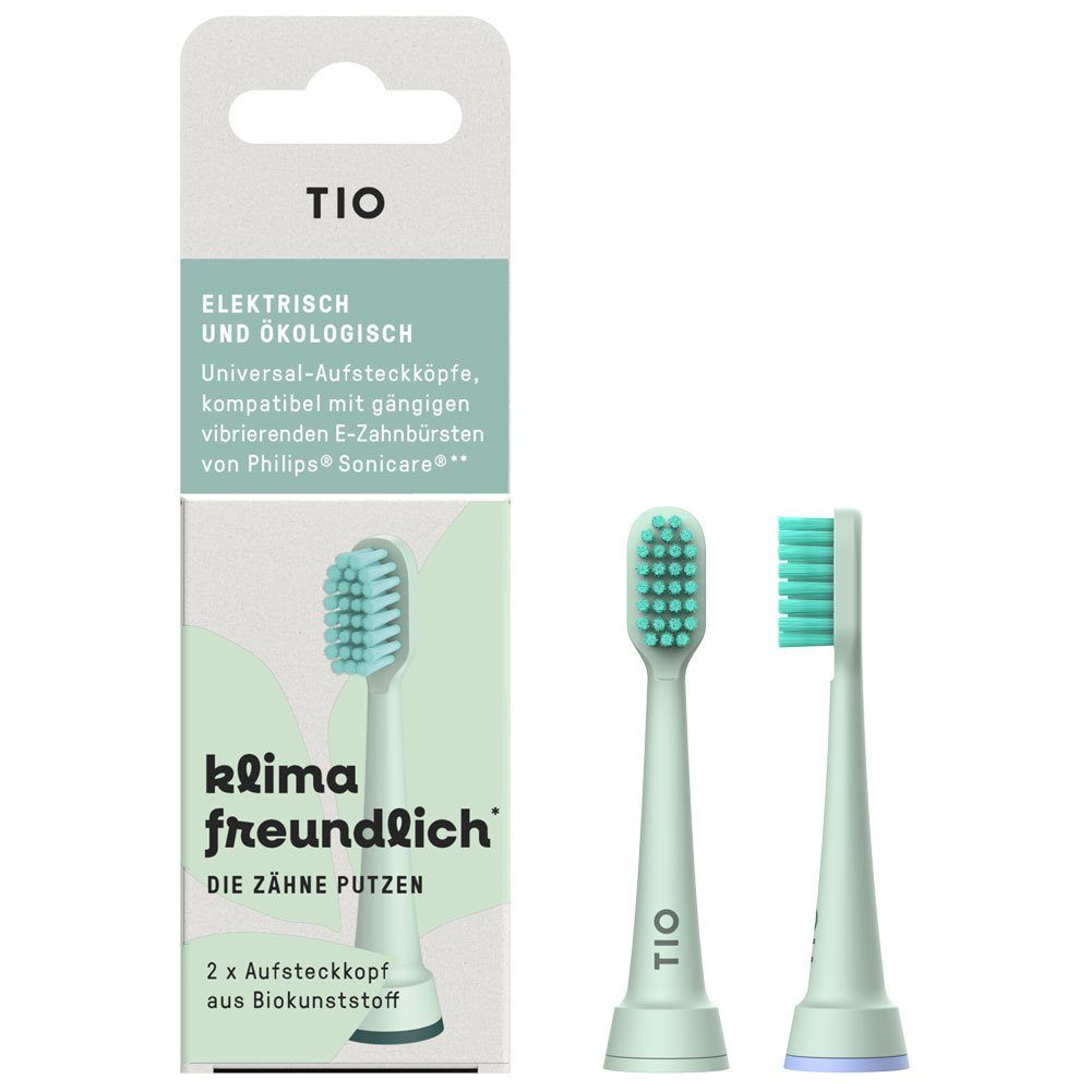 Tio Reinigungsbürste SONIK Pflanzenbasierte Universal-Aufsteckköpfe für Schallzahnbürsten, Stk