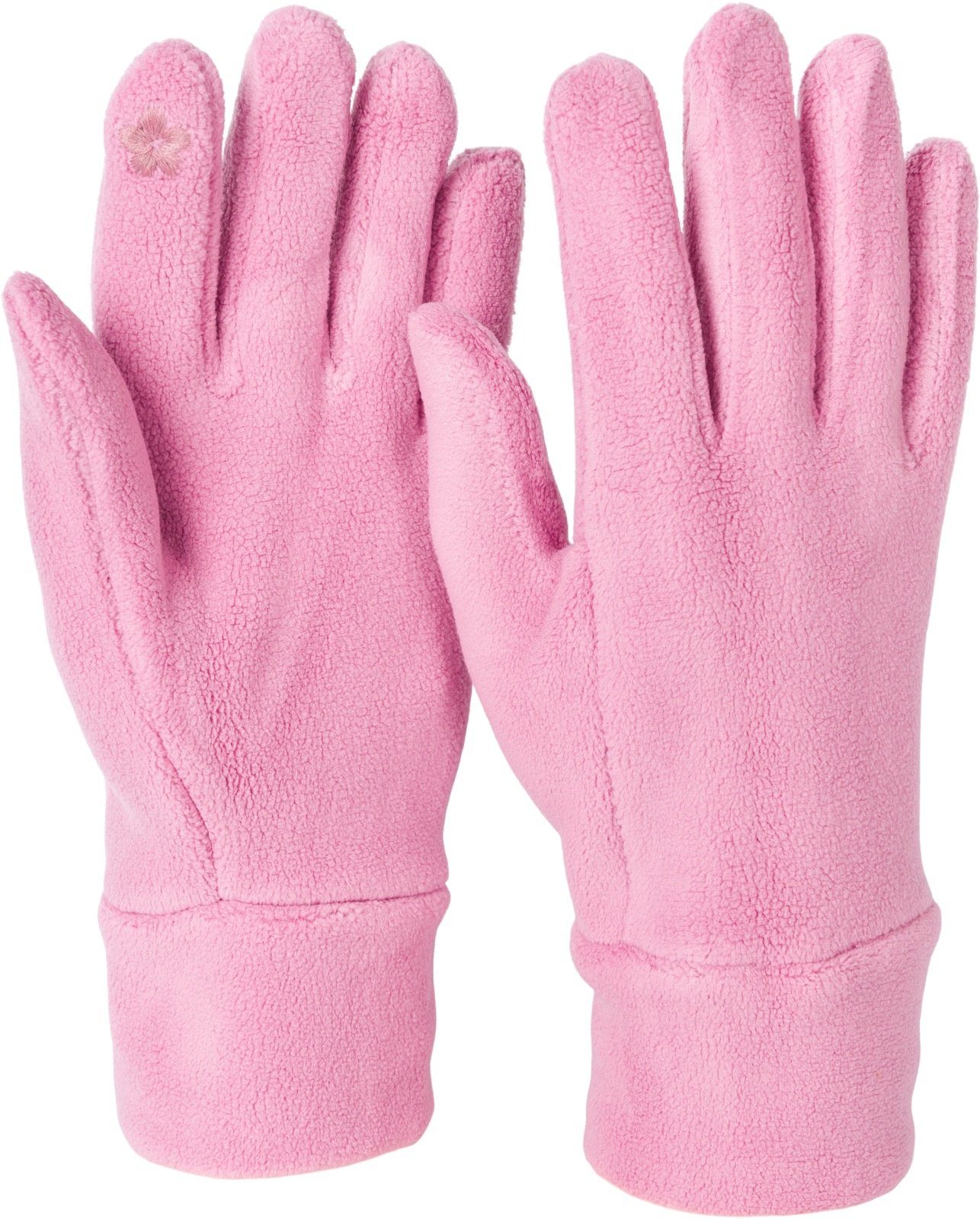 styleBREAKER Fleecehandschuhe Einfarbige Touchscreen Fleece Handschuhe Altrose