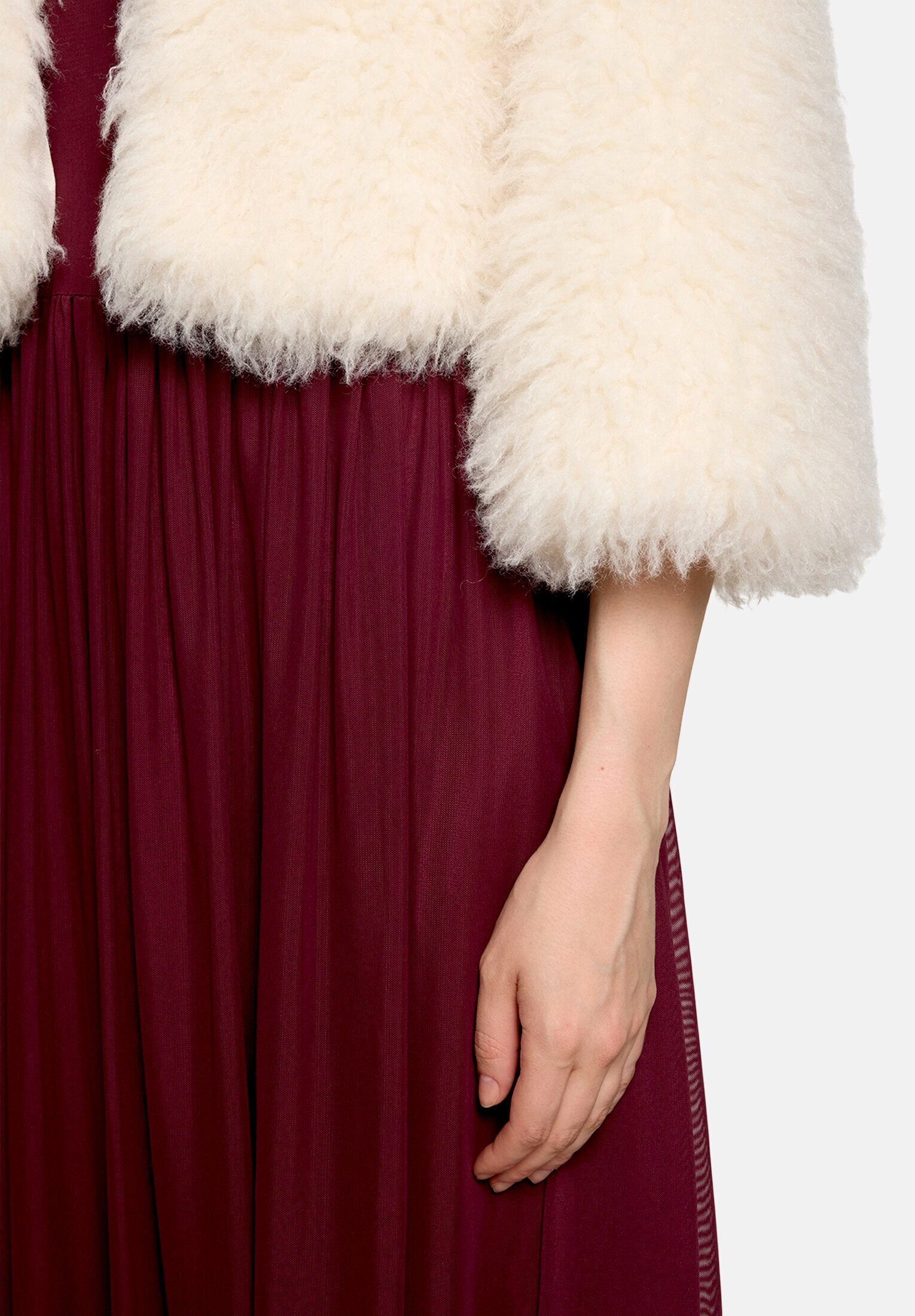 Vera Mont Fellimitatjacke Damen mit Rundhalsausschnitt