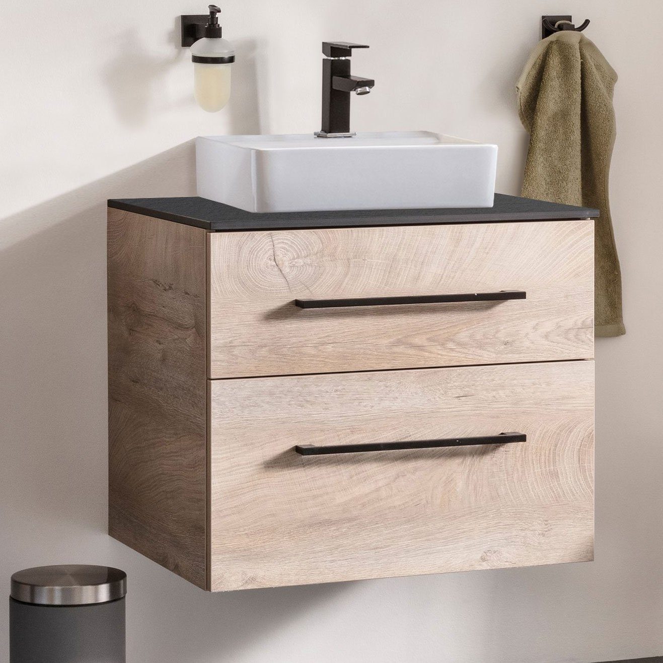 Waschbeckenunterschrank Oxford Waschtischunterschrank 60cm - Nature Oak