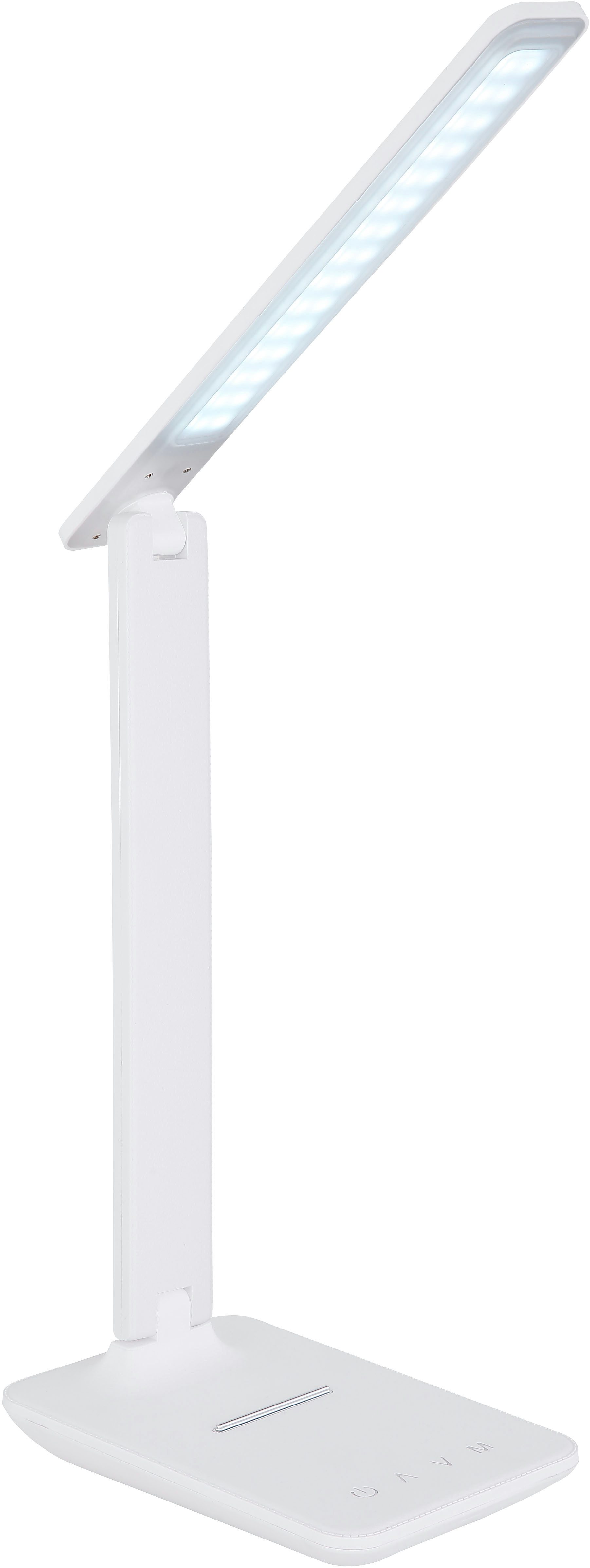 GLOBO LIGHTING LED Tischleuchte BULLA, Dimmfunktion, mehrere Helligkeitsstufen, LED fest integriert, Tischlampe/Arbeitszimmer/Bürotischleuchte
