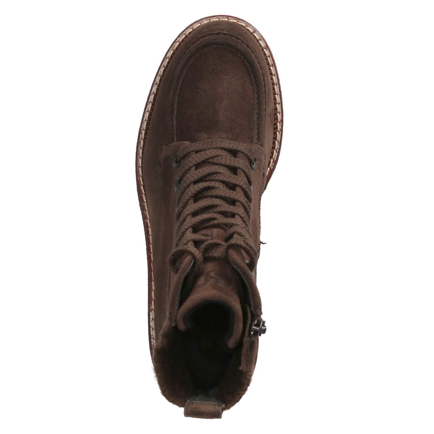 Paul Green Paul Green 8269-01 Damen Leder & Textil braun Schnürstiefel