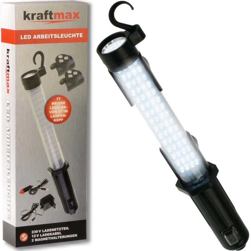 kraftmax Arbeitsleuchte Hochleistungs LED Arbeitsleuchte - inkl. Akku - spritzwassergschützt