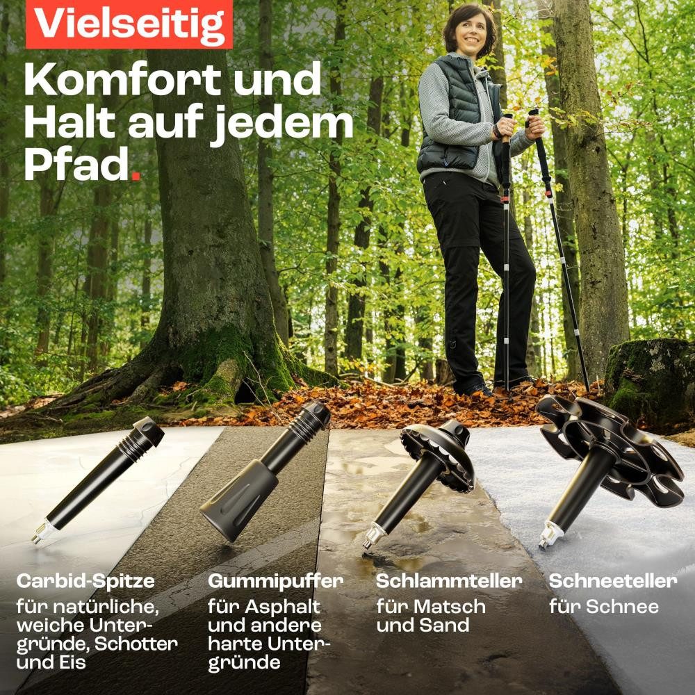 Rothwild Wanderstöcke Rothwild faltbare Wanderstöcke Luchs, Aluminium – Bild 5 von 5