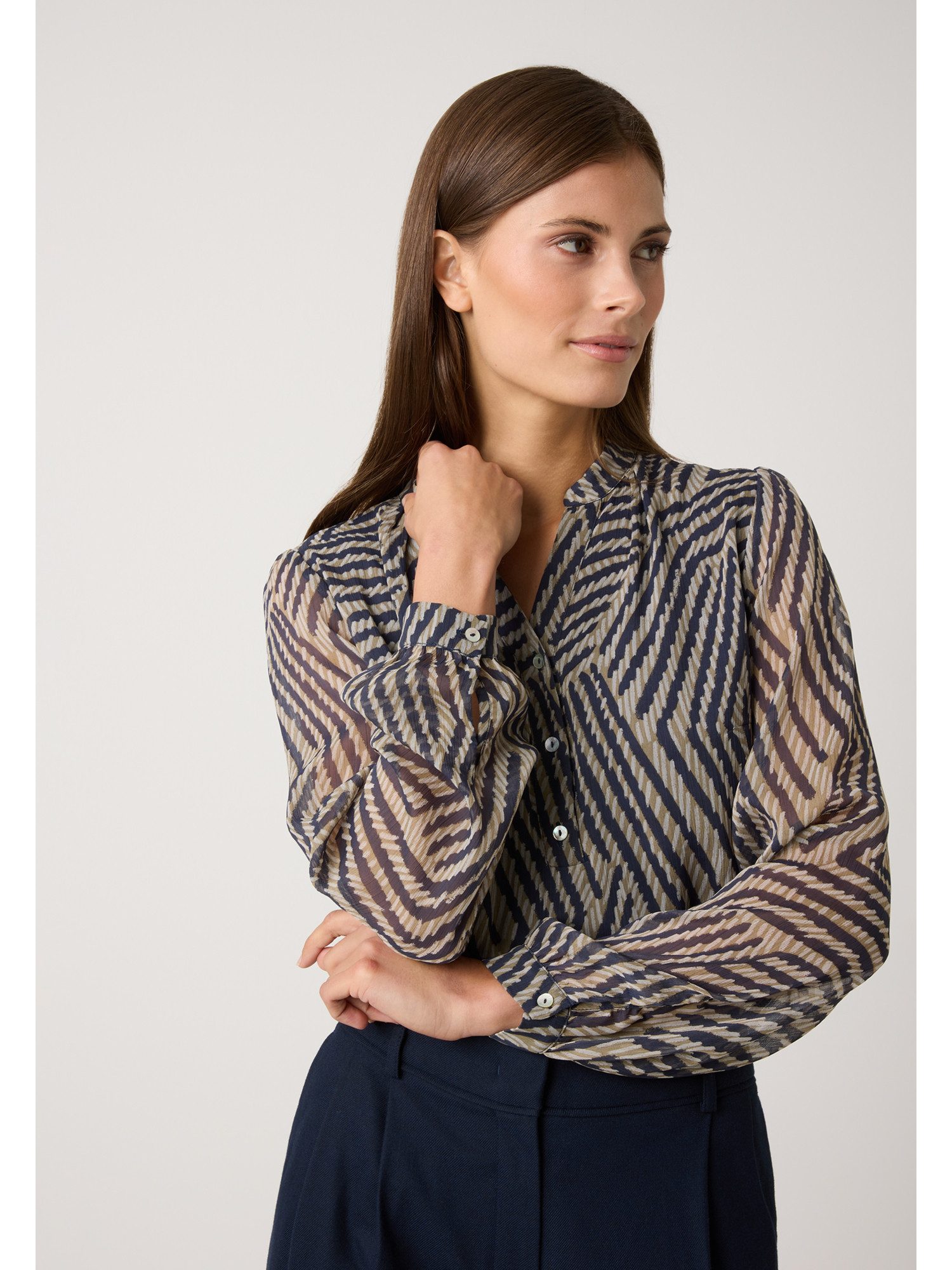 MORE&MORE Langarmbluse Schlupfbluse, lockere Passform günstig online kaufen