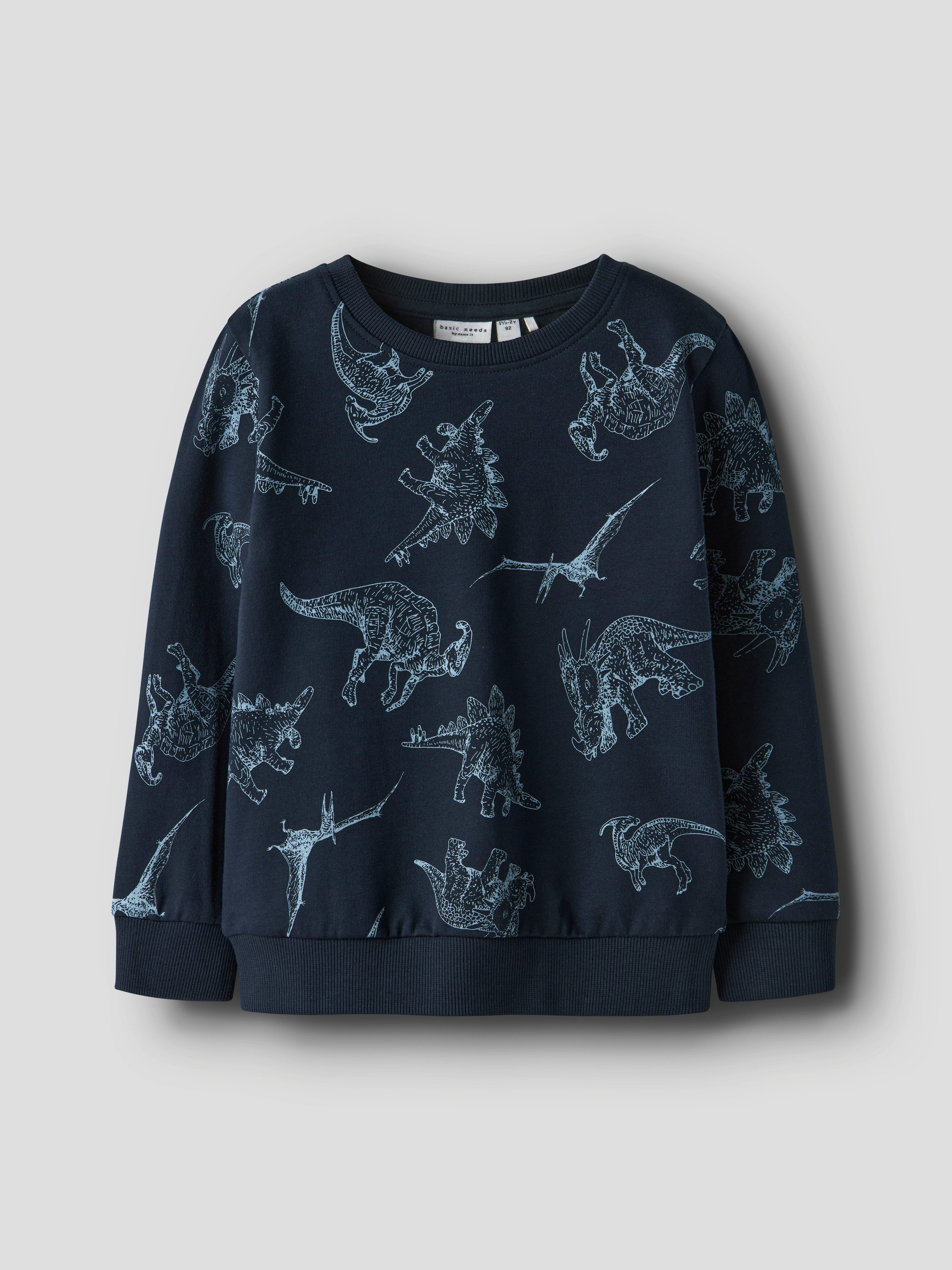 Name It Sweatshirt NMMVARON für Jungen mit Alloverprint und Rippbündchen bedruckt, casual, regular fit, Baumwolle, Rundhals