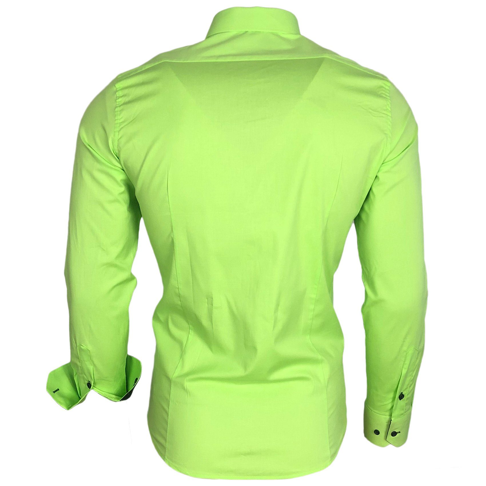 Baxboy Langarmhemd Baxboy Herren Kontrast Hemden Business Freizeit modernes Hemd B-500