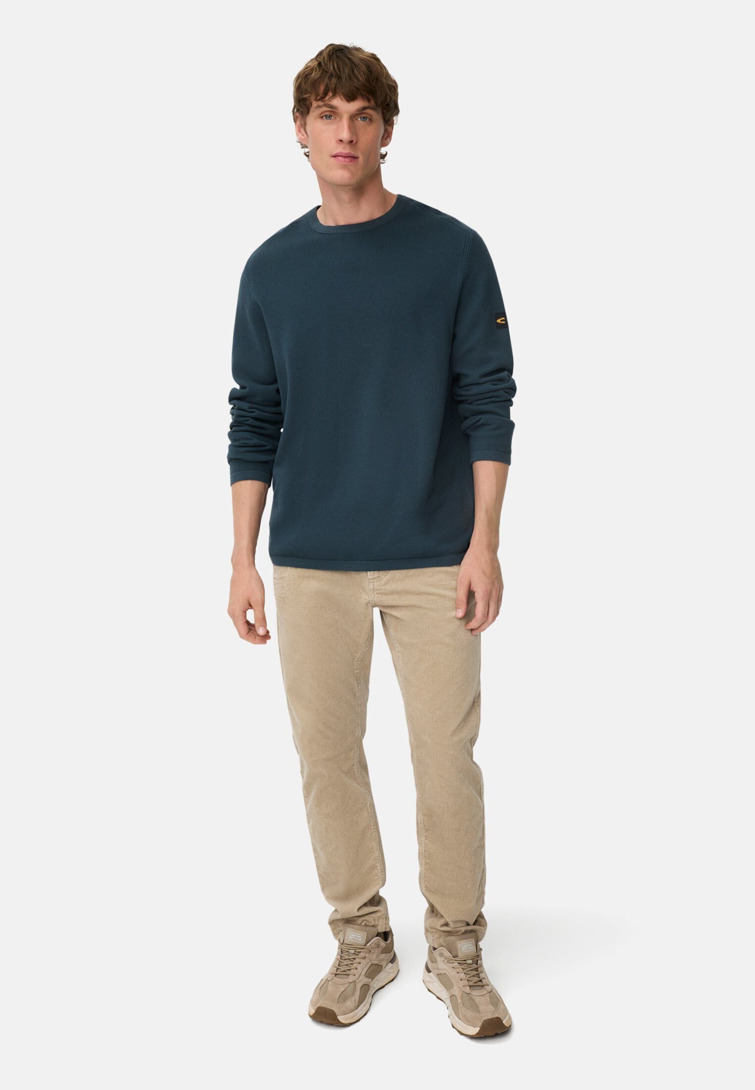 camel active Sweatshirt aus reiner Baumwolle Langarm
