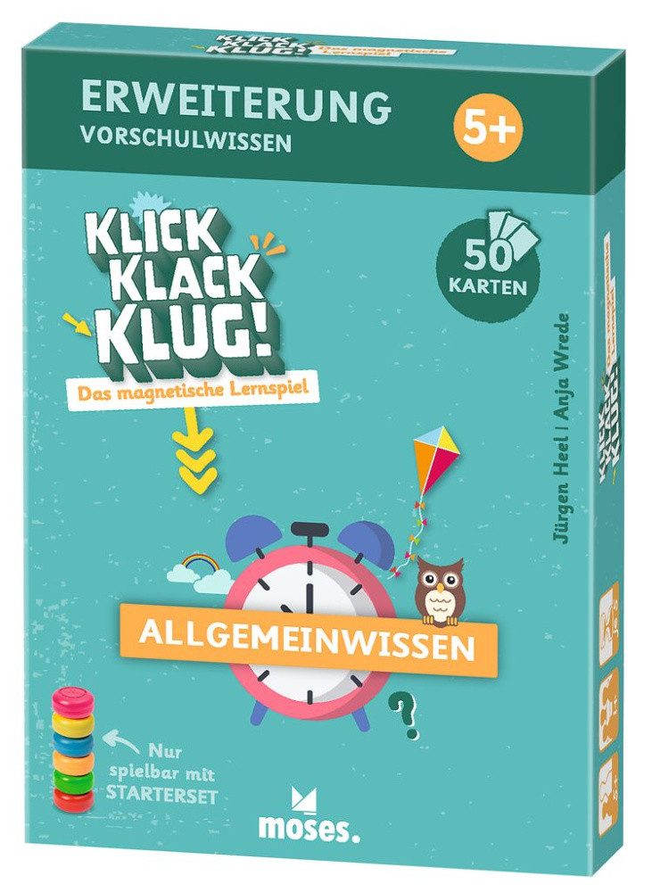 Moses. Verlag Spiel Klick Klack Klug! – Lernspiel Erweiterungsset, für Vorschulkinder