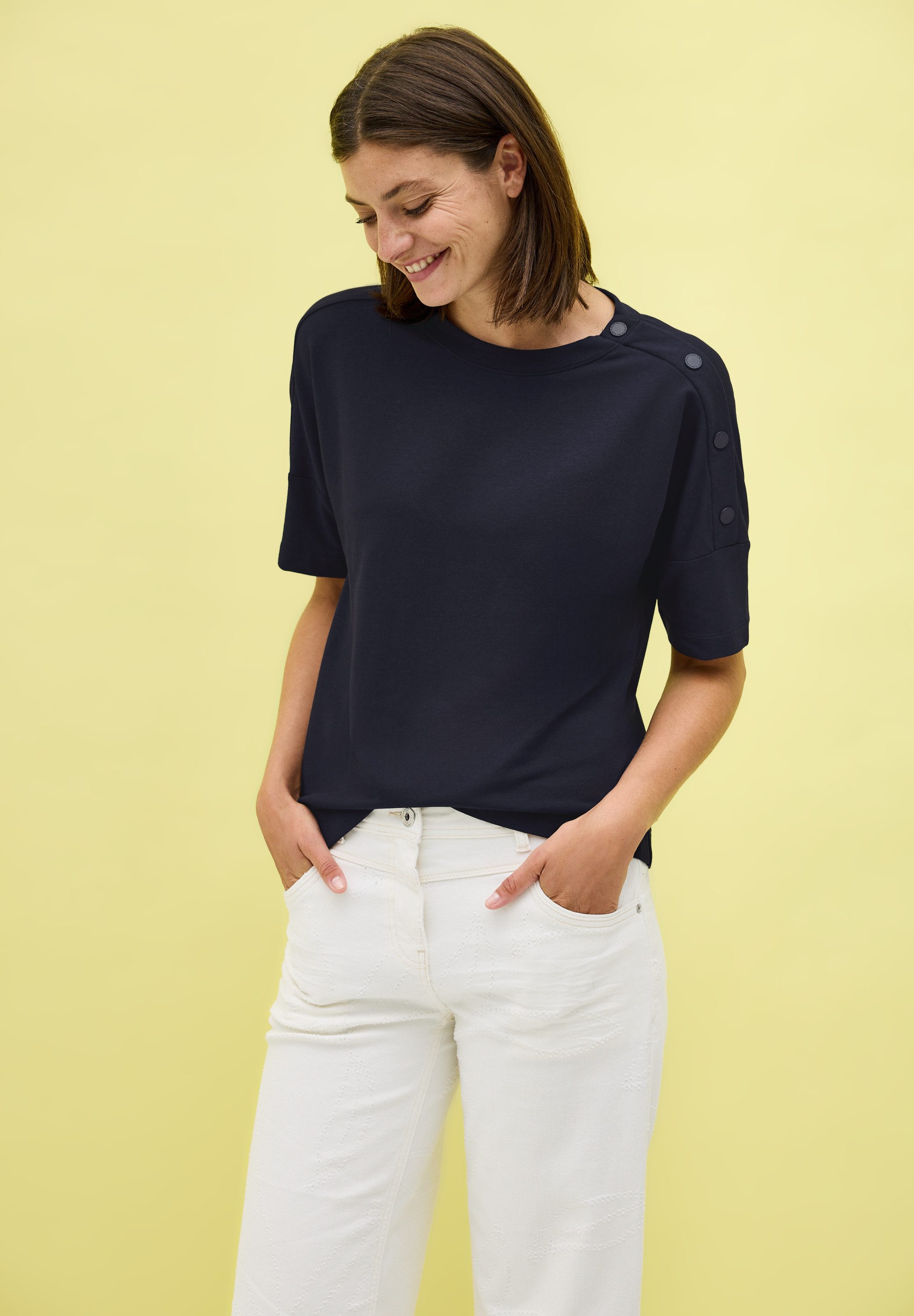 CECIL T-Shirt mit Knopfdetails günstig online kaufen