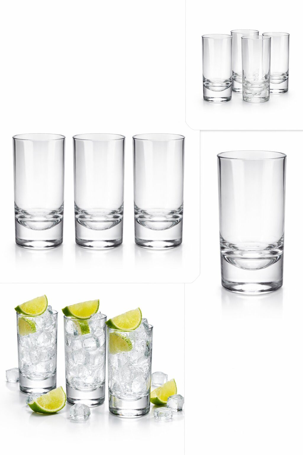 Mach1 Gläser-Set Acrylgläser 4er Set robuste Trinkgläser 290ml für Garten, Camping