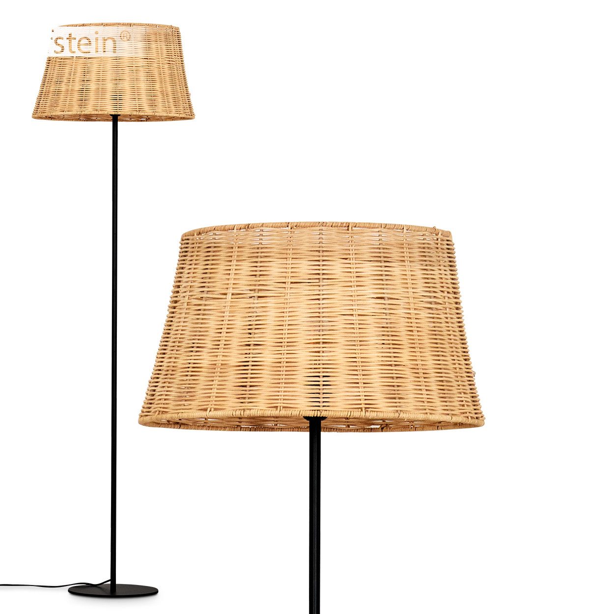 hofstein Stehlampe Stehlampe aus Metall/Korbgeflecht in günstig online kaufen