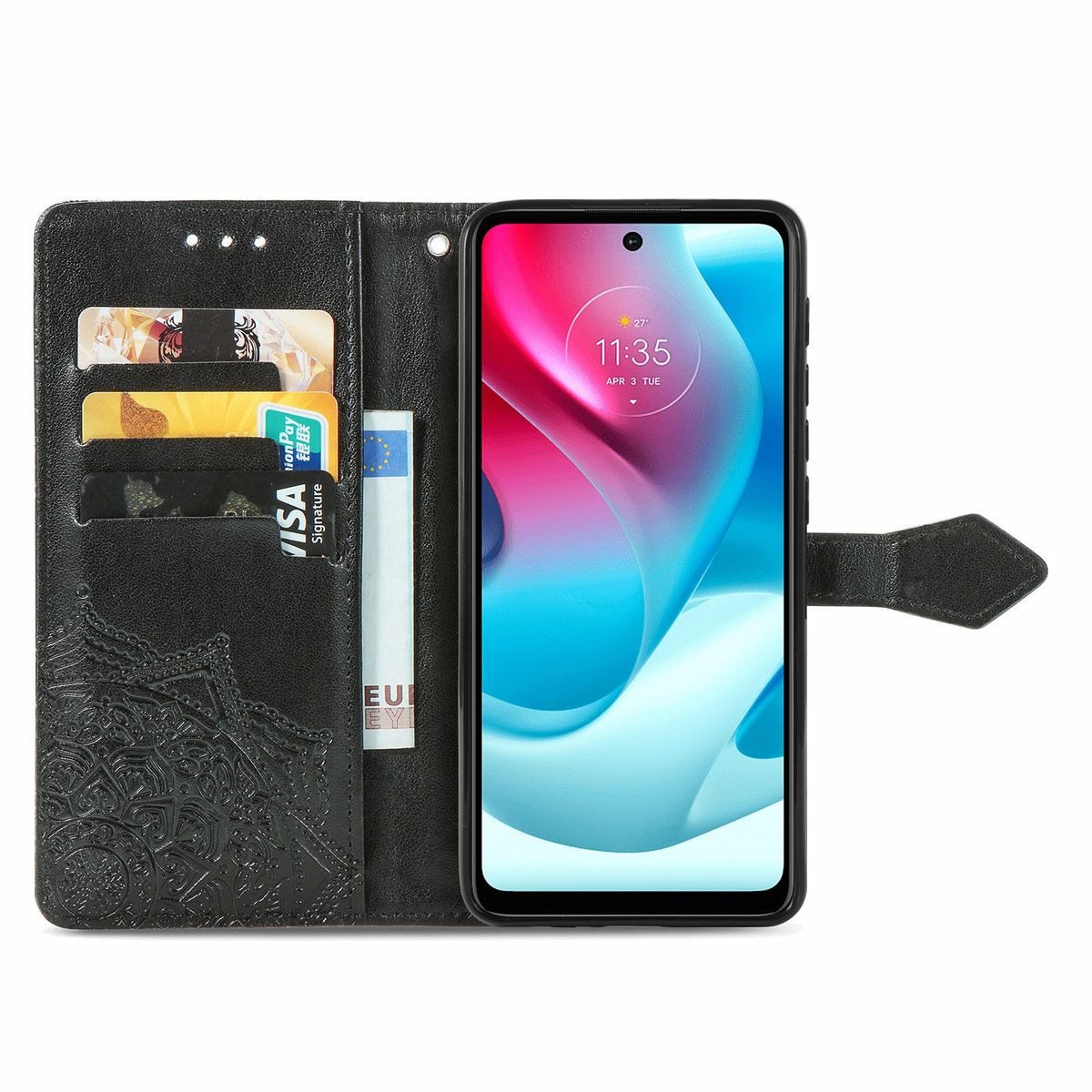 König Design Handyhülle Motorola Moto G60S, Schutzhülle Schutztasche Case Cover Etuis Wallet Klapptasche Bookstyle