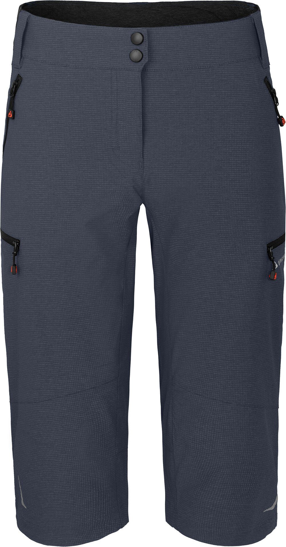 Bergson Fahrradhose VALLI Capri Damen 3/4 Radhose, robust, elastisch, Normalgrößen, grau/blau