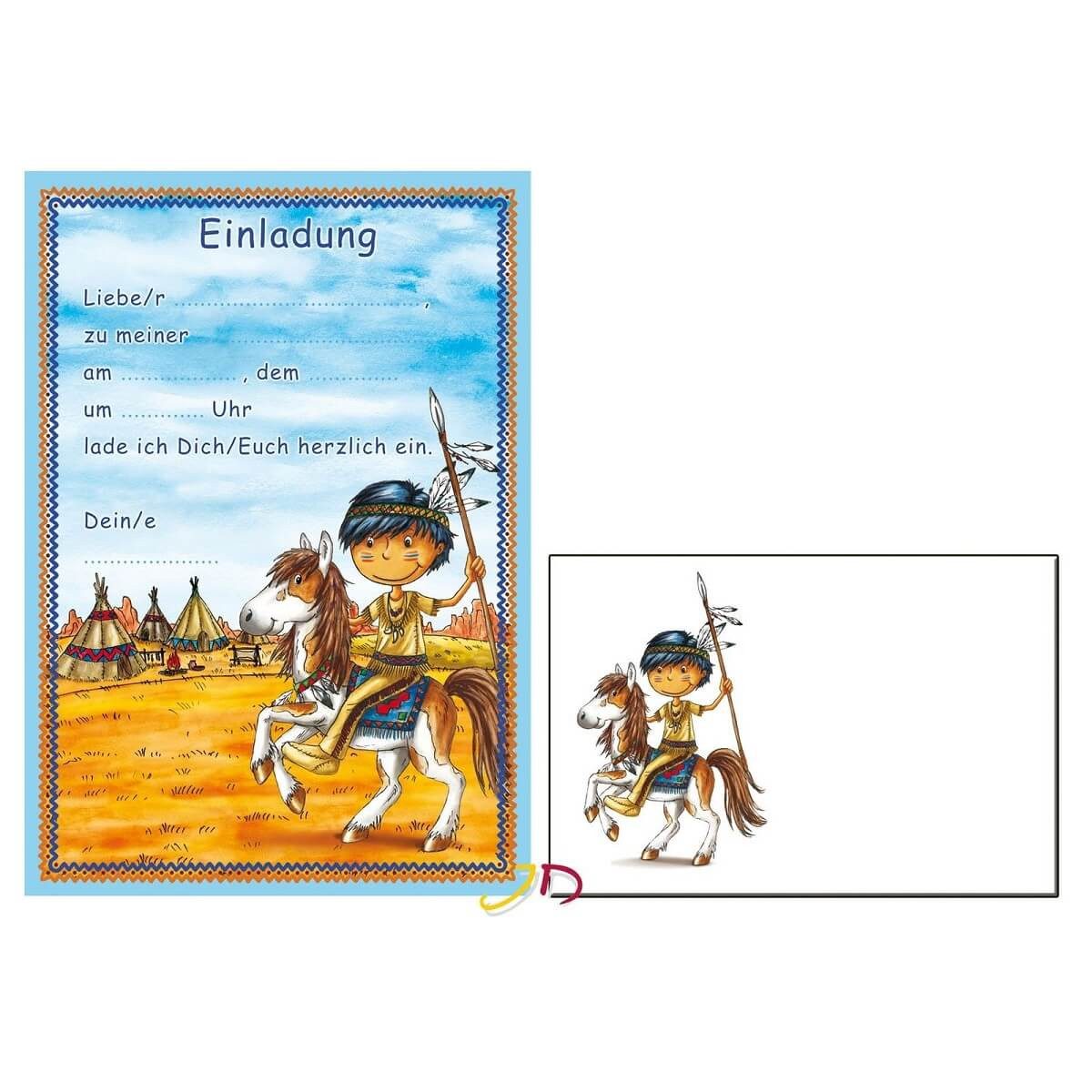 Verlag Jürgen Döll Einladungskarten Einladungen Native Americans A5