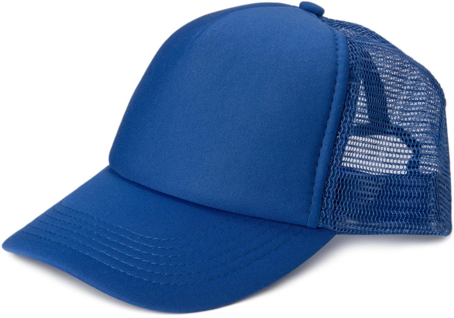 styleBREAKER Trucker Cap (1-St) 5-Panel Mesh Cap Royalblau