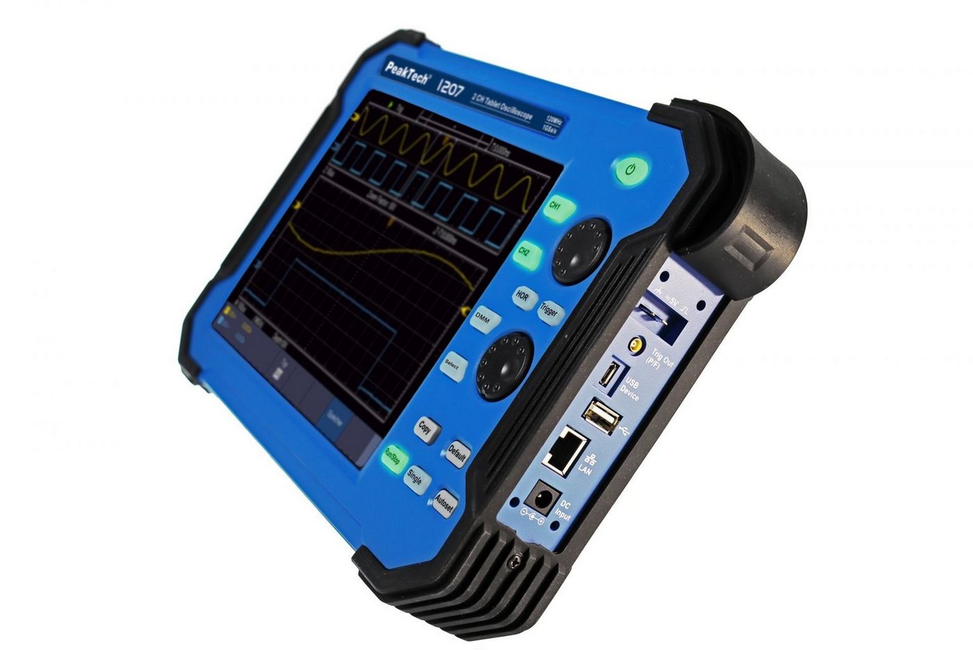 Thumbnail - PeakTech Spannungsprüfer PeakTech 1207: 120 MHz / 2 CH, 1 GS/s Tablet Touchscreen Oszilloskop