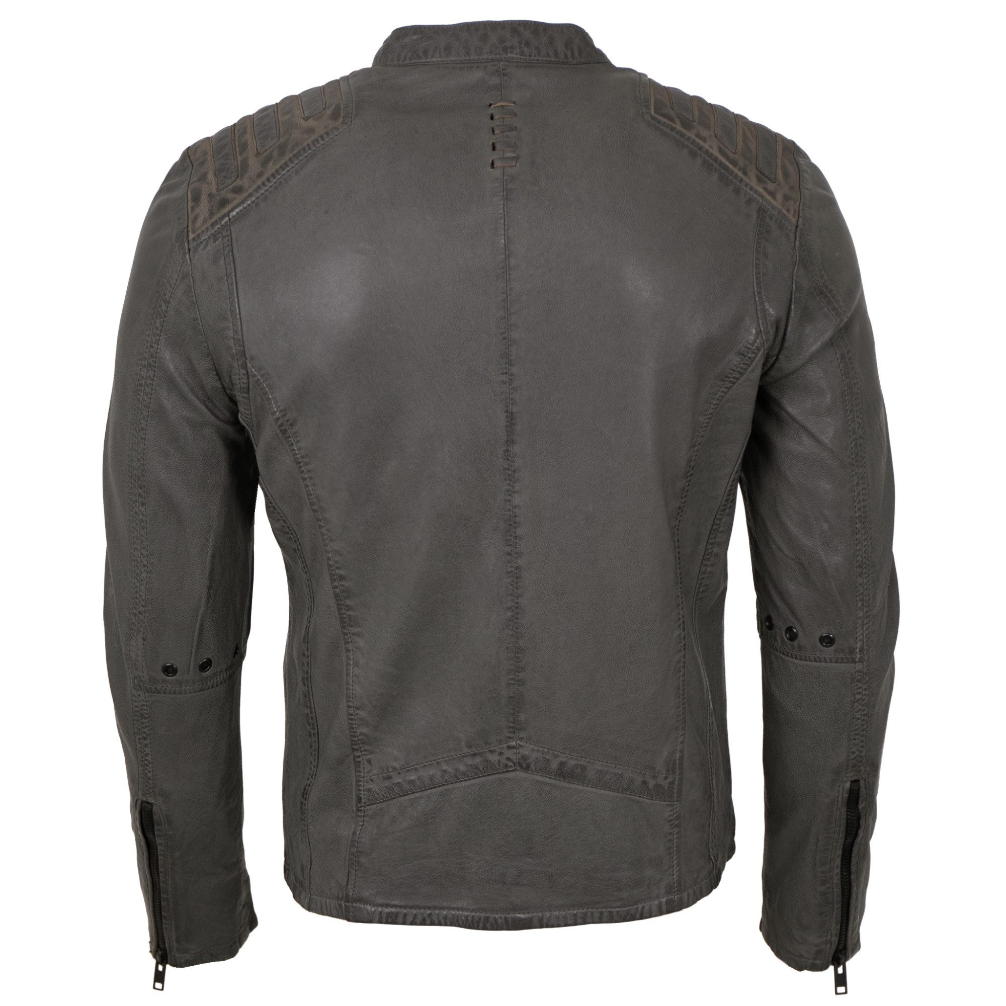 Mauritius Lederjacke G2MMagnu Mauritius - Herren Lederjacke Lammnappa grau