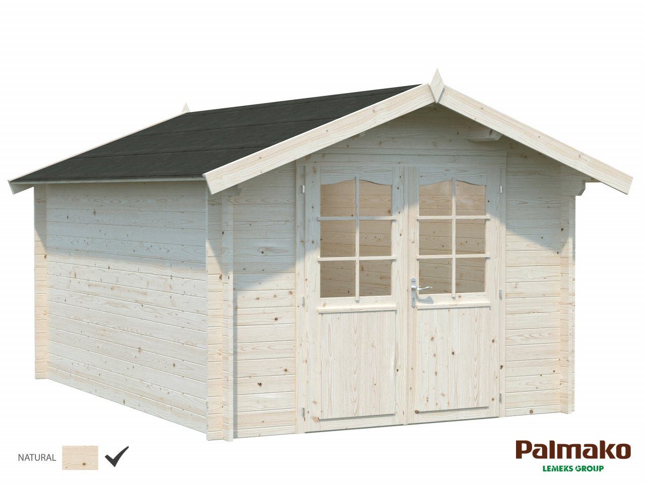 cm Gartenhaus Holzhaus Palmako farblos BxT: 295x400 Blockbohlenhaus, Lotta 10,0