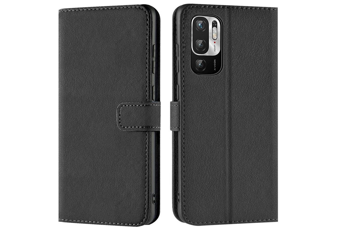 CoolGadget Handyhülle Wallet Klapp Tasche Book Case für Xiaomi Redmi Note 10 5G 6,5 Zoll, Hülle Klapphülle Flip Cover Etui Schutzhülle