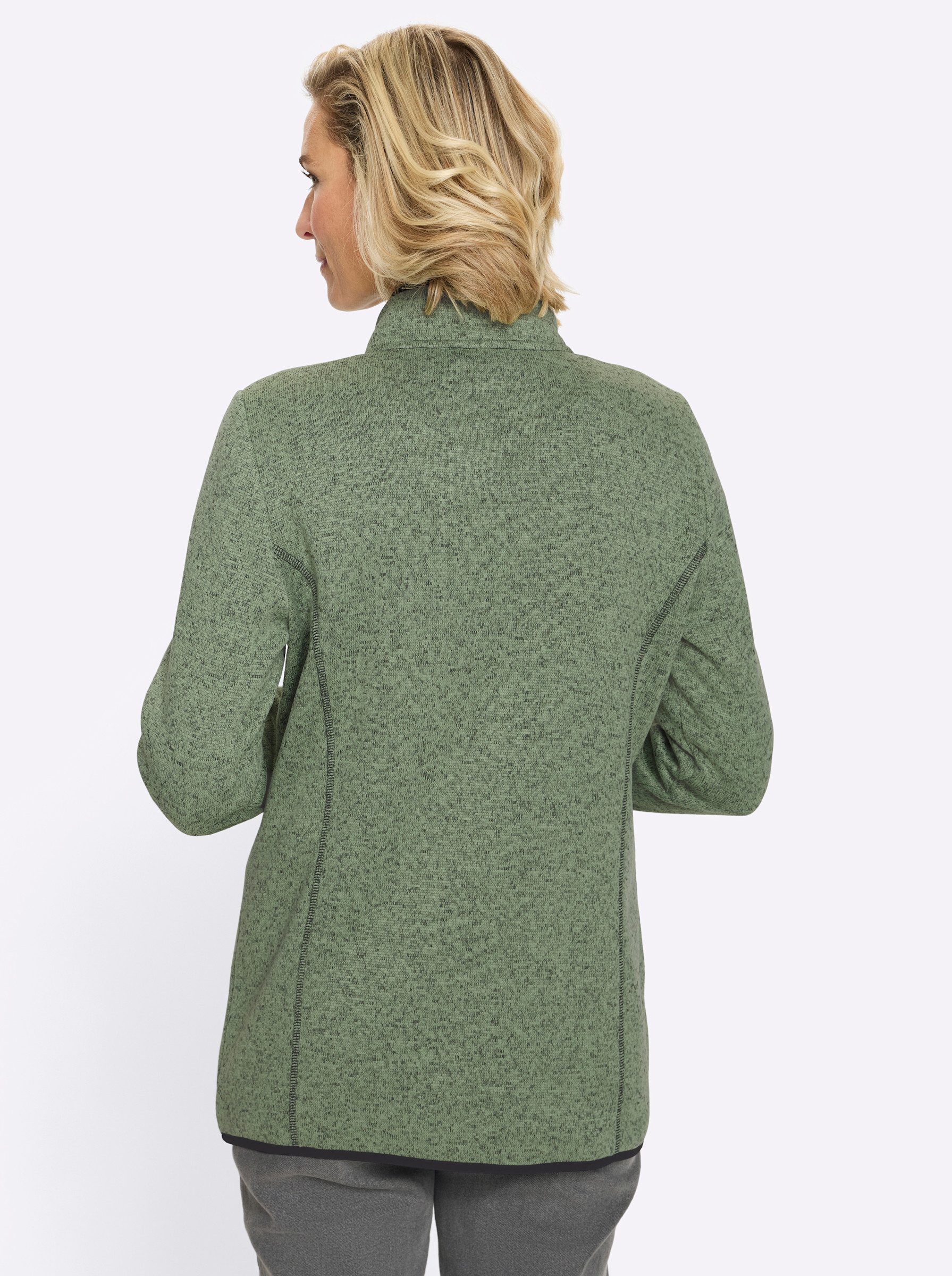 Sieh an! Allwetterjacke Strickfleece-Jacke Langarm günstig online kaufen