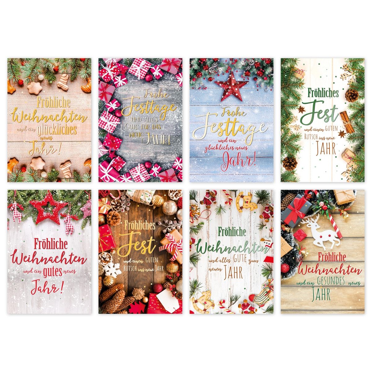 Skorpion Glückwunschkarte Glückwunschkarten Weihnachten 100 Stück 8 Motive