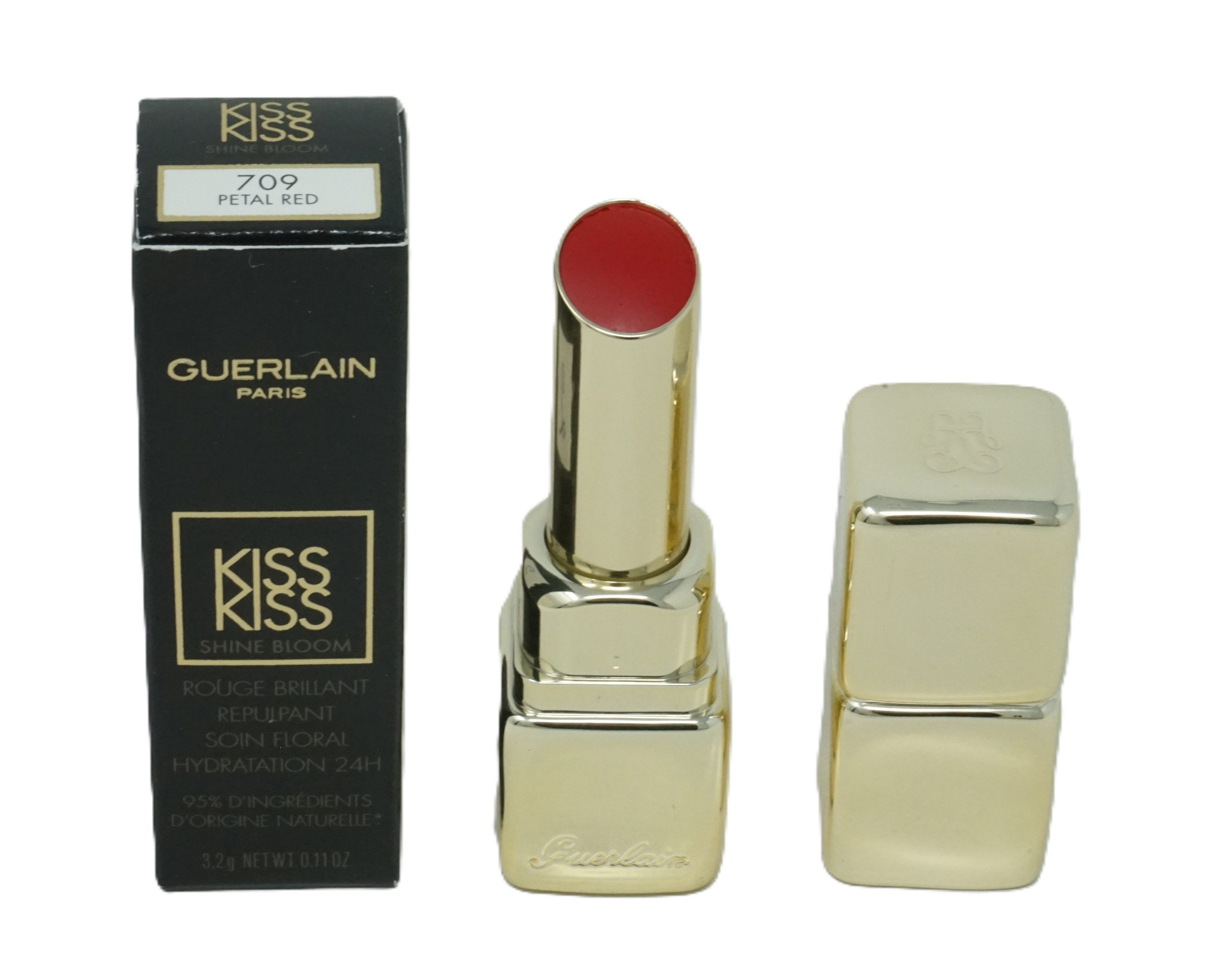 GUERLAIN Lippenstift Guerlain Kiss Kiss Shine Bloom Lippenstift 709 Petal red 3,2g