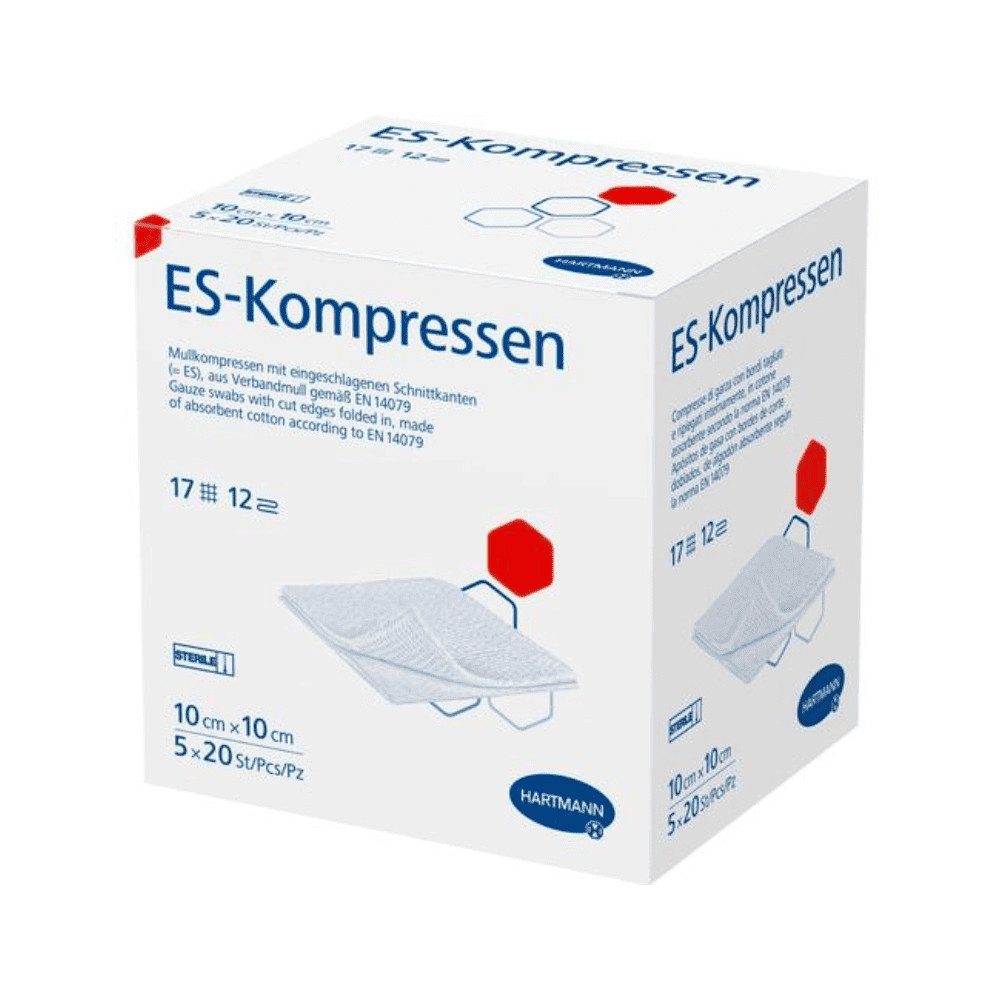 Kalt-Warm-Kompresse 12x Hartmann ES-Kompressen 10 x 10 cm, 12-fach, steril, Packung