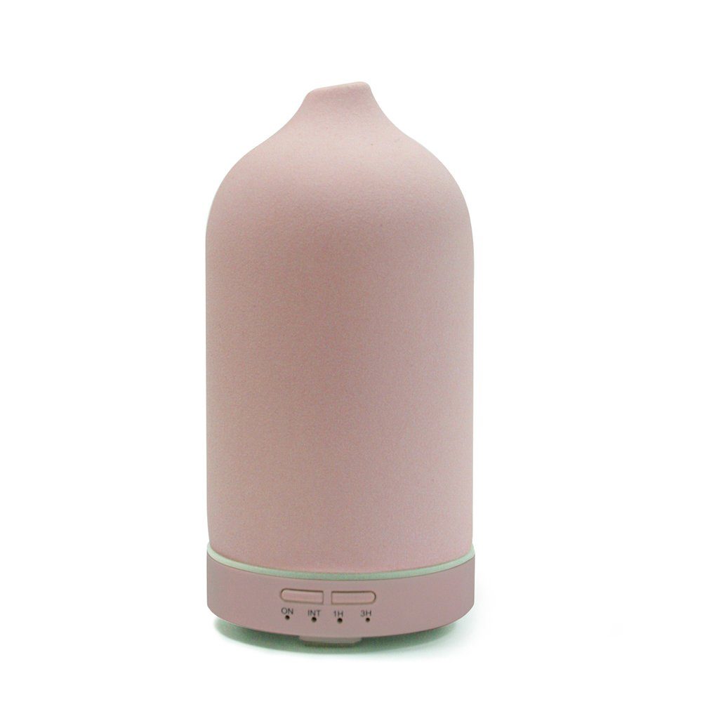 GelldG Luftbefeuchter Aroma Diffuser, Keramik Diffusor für Ätherische Öle rosa | Luftbefeuchter