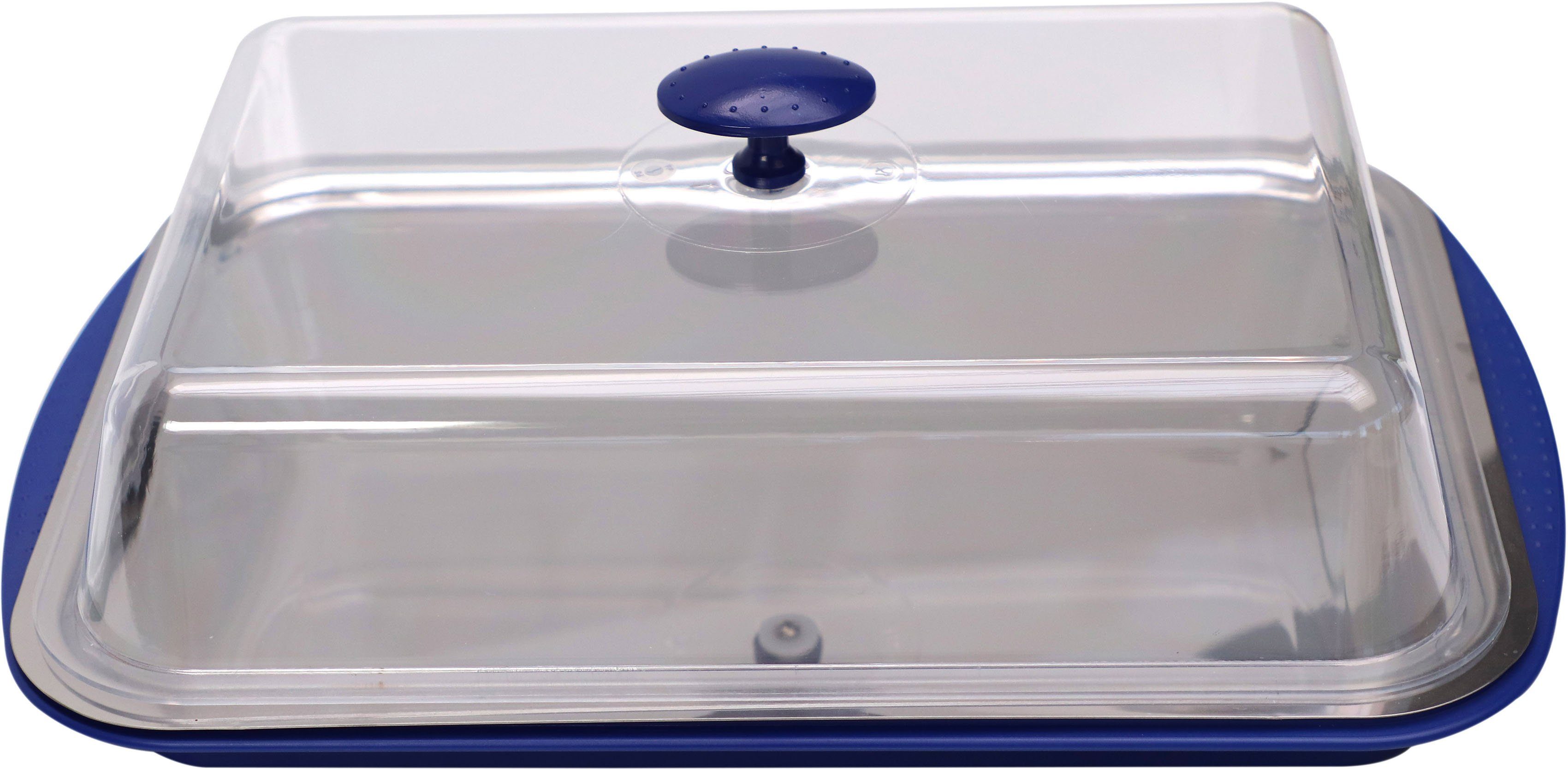 APS Tortenplatte Thermo Tablett Set, Edelstahl, Kunststoff, Kühlfunktion durch 2 Kühlakkus