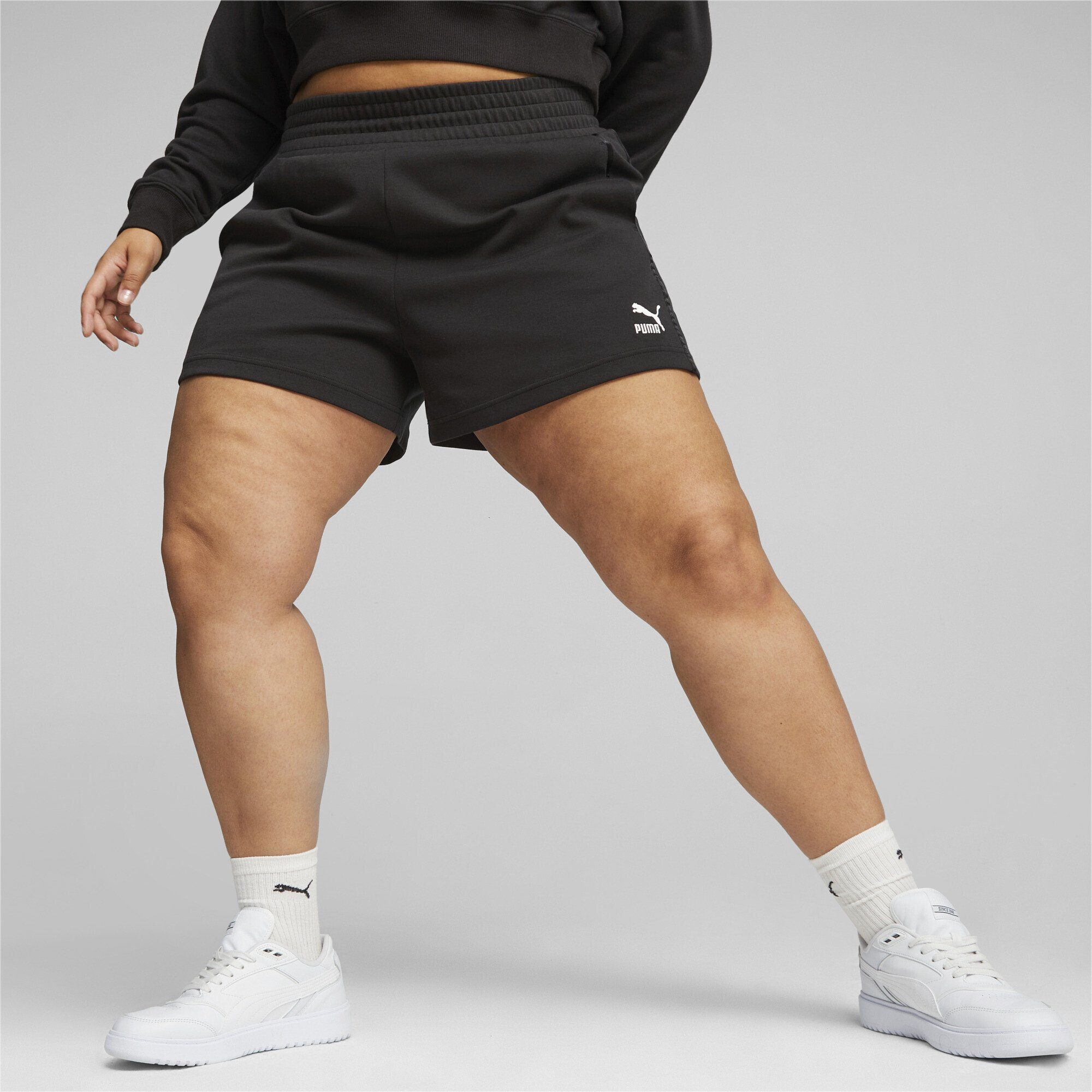 Damen PUMA High T7 Waist Shorts Sporthose