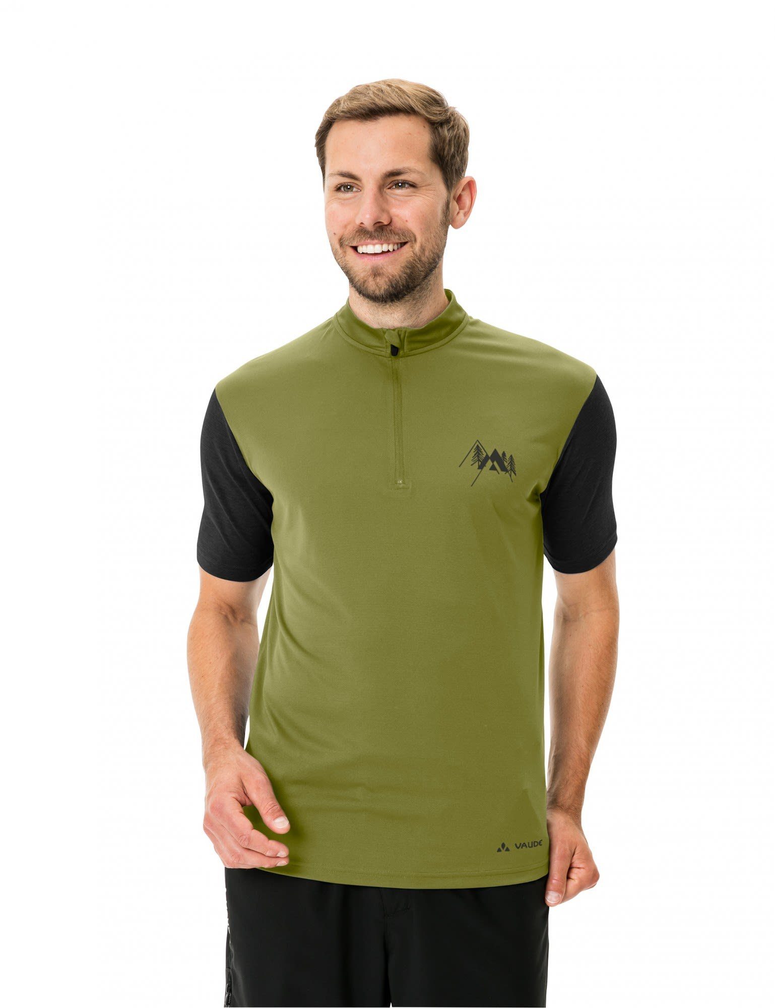 Herren Shirt Vaude Ledro Kurzarm-Radtrikot Mens Avocado Radtrikot VAUDE