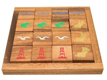 ROMBOL Denkspiele Spiel, Legespiel Borkum Puzzle, schwieriges Legepuzzle, tolles Denkspiel aus Holz, Holzspiel