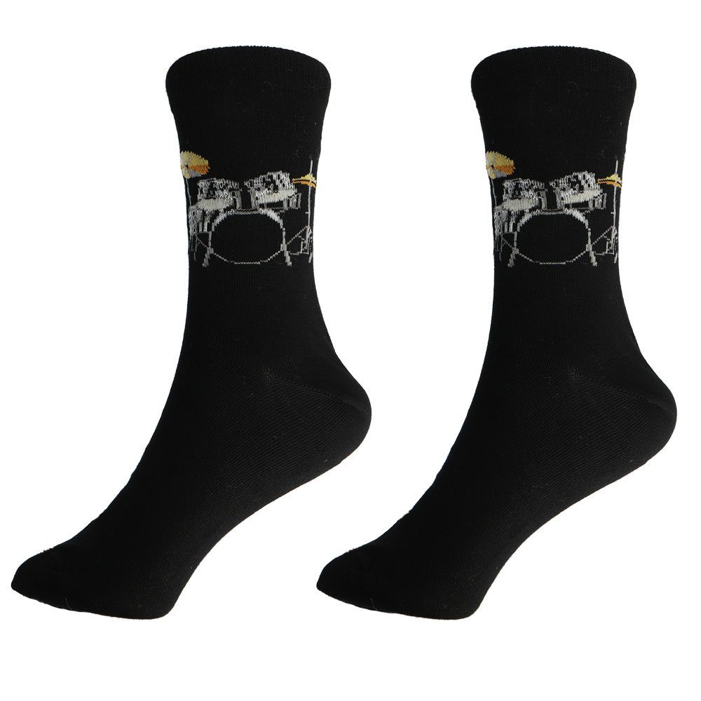 Freizeitsocken Musik-Socken Schlagzeug