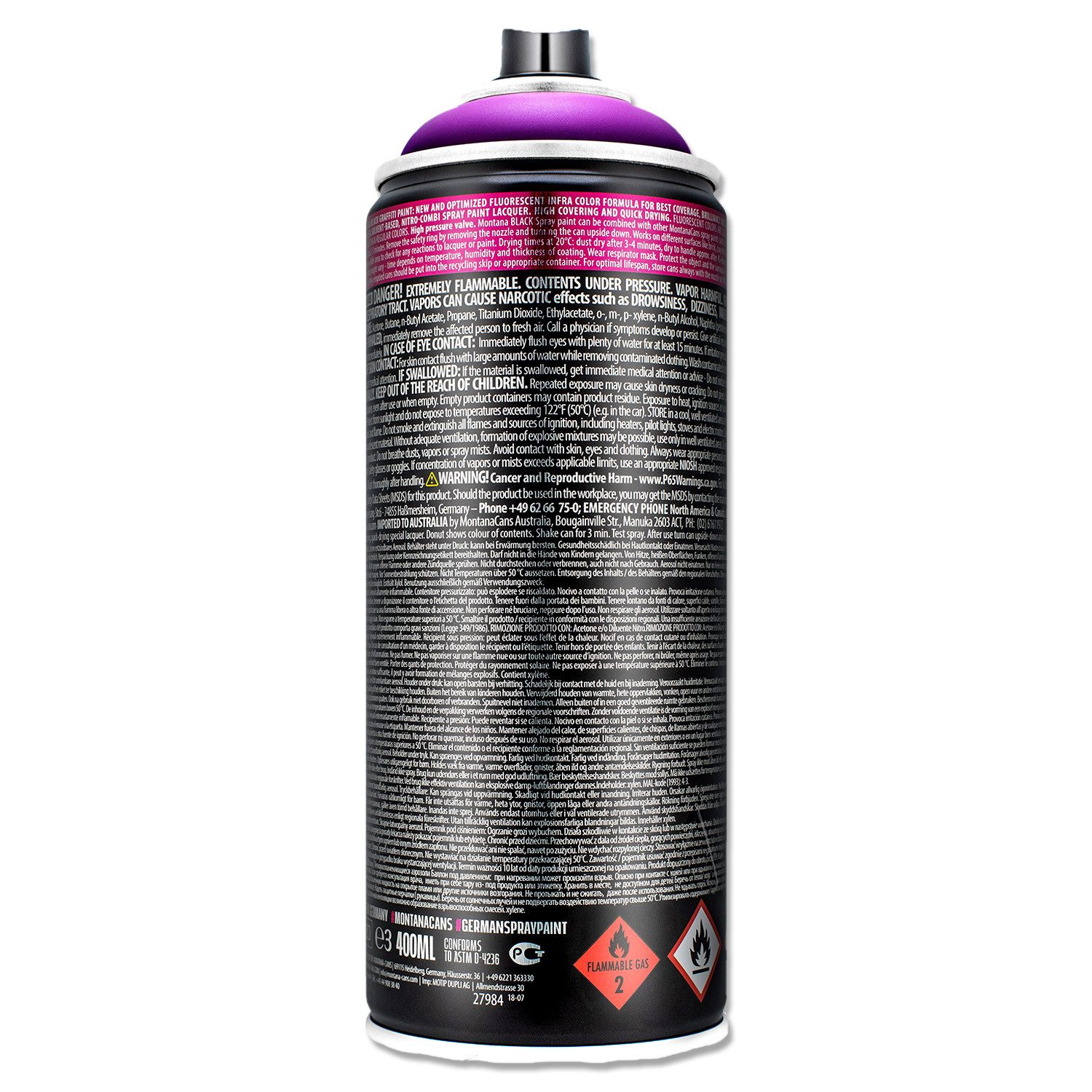 Montana Cans Sprühlack Sprühlack, Montana BLACK INFRA, Fluoreszierend, 400ml, Farbauswahl