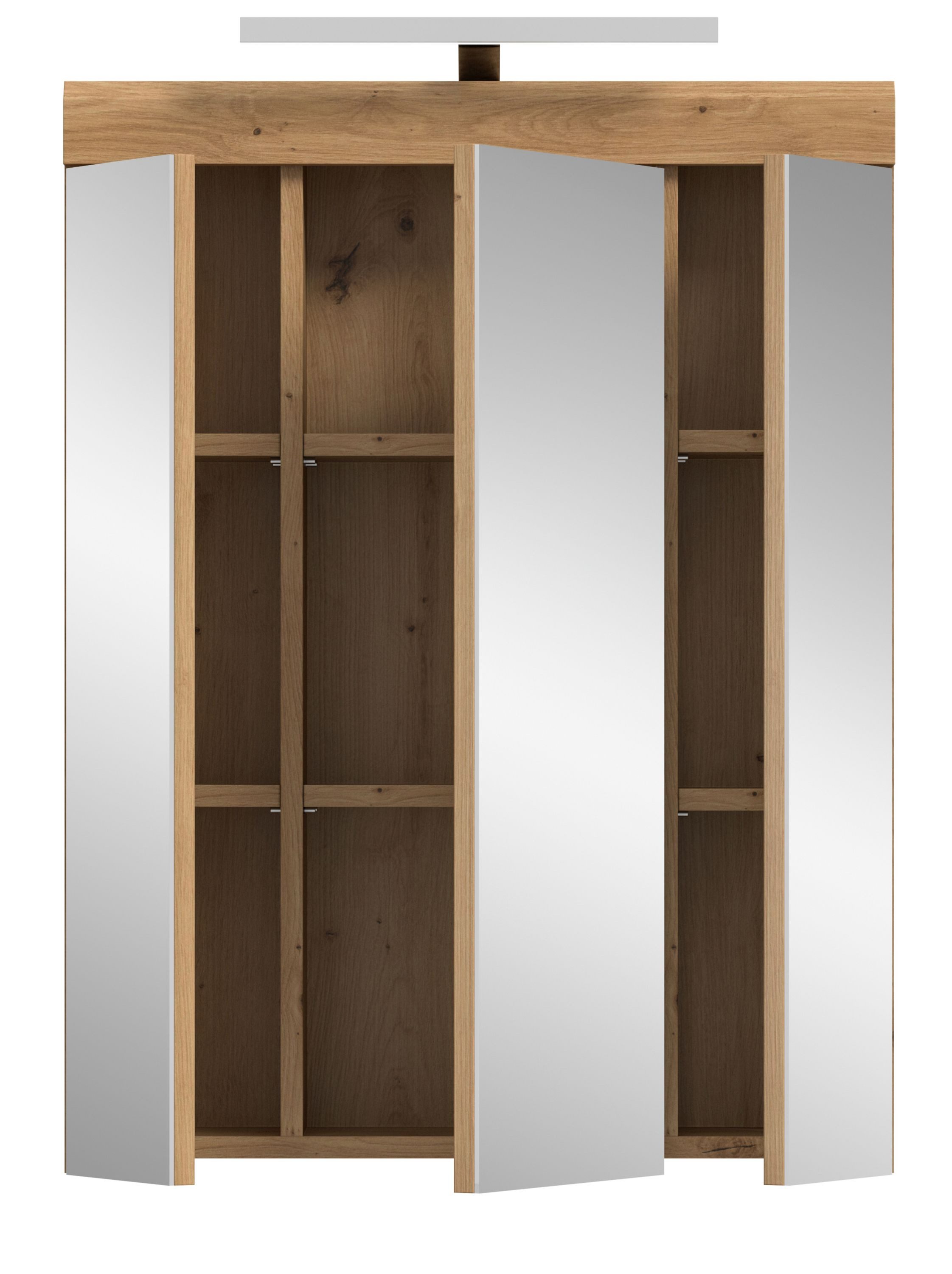 xonox.home Badmöbel-Set, in Artisan Eiche Nachbildung/ Spiegelglas B/H/T: 60x79x18 cm