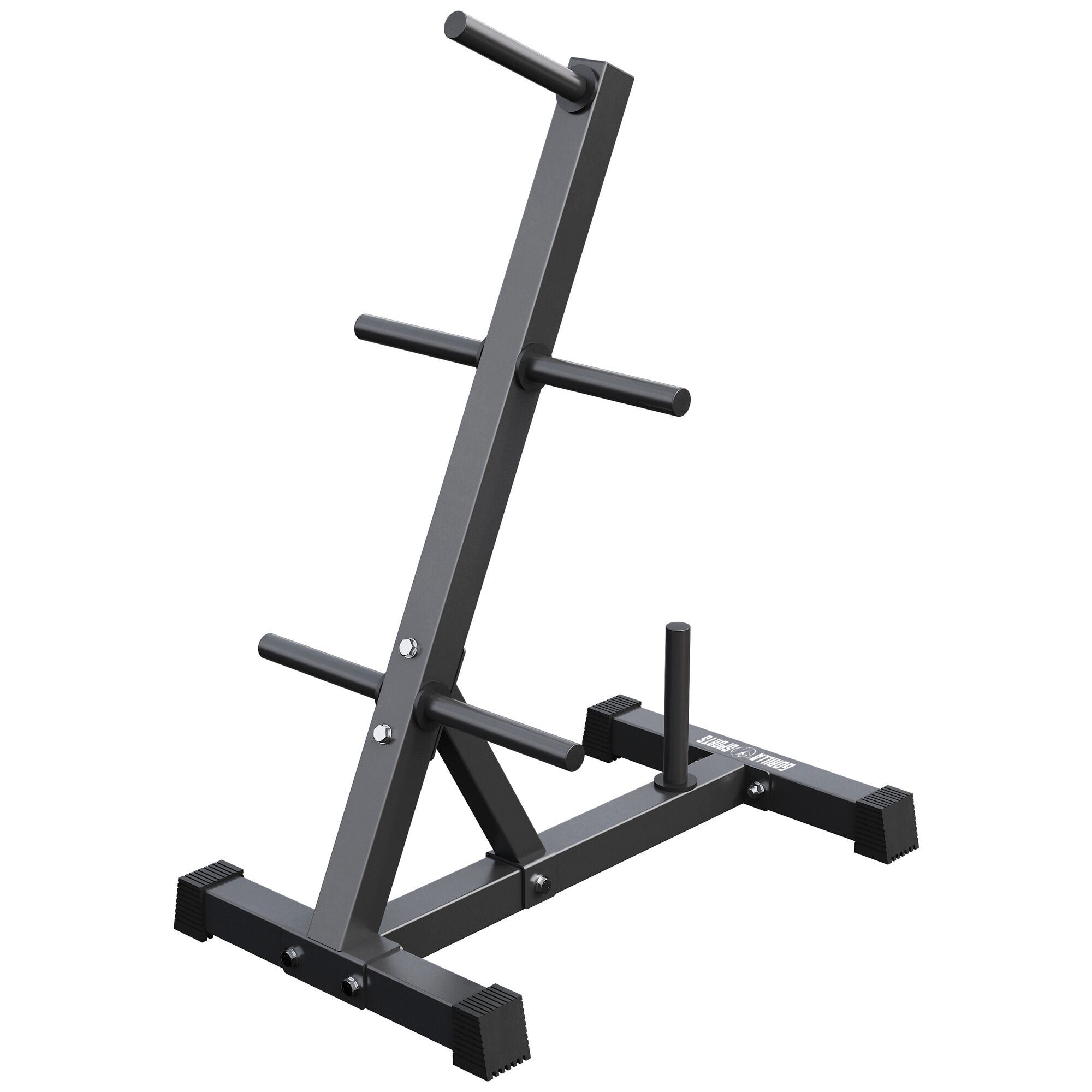 GORILLA SPORTS Hantelscheibenständer Scheibenständer Hantelbaum mit 4 Stangen 30/31 mm Schwarz/Weiß, (1-St)