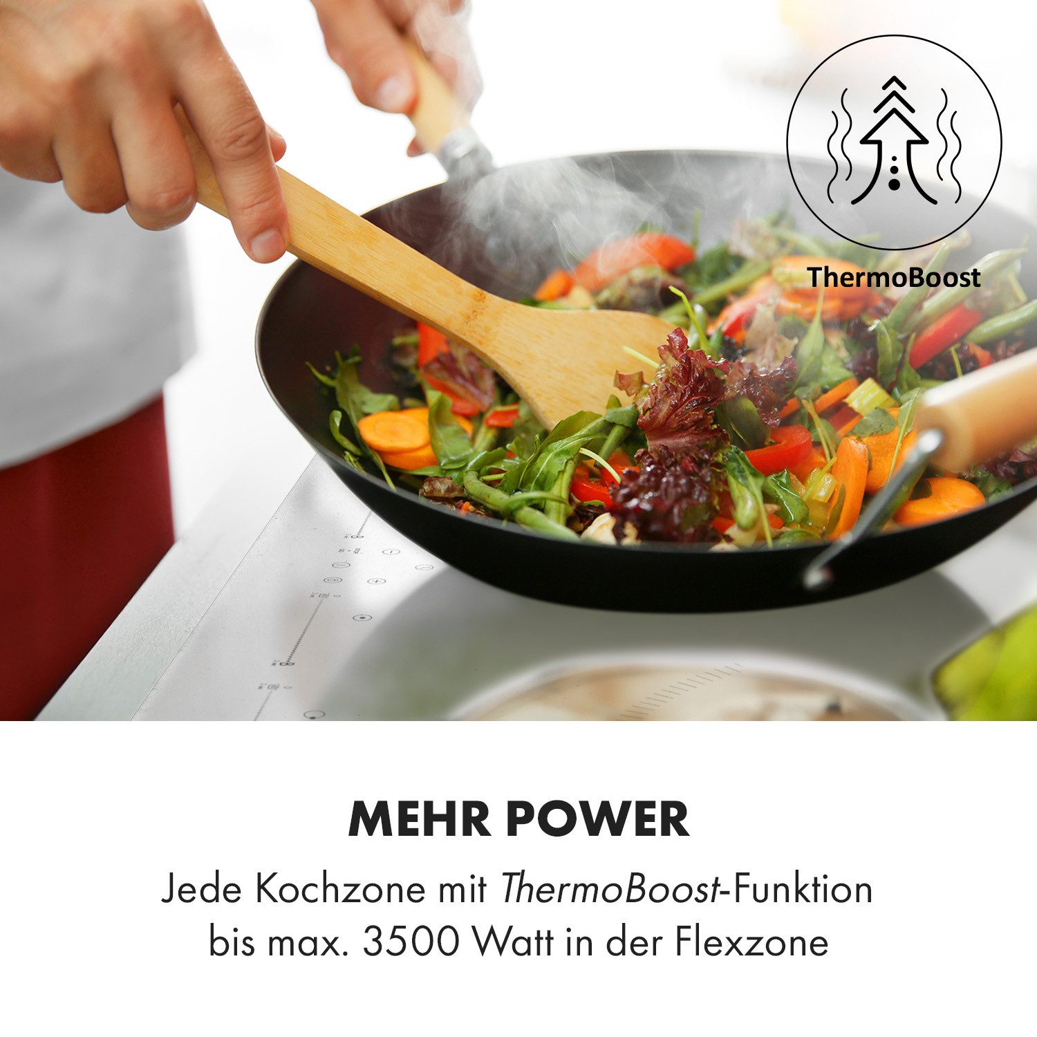 Klarstein Induktions-Kochfeld CP4-Delicatessa77-HW CP4-Delicatessa77-HW, Einbau Induktionskochfeld 4 Platten Glaskeramik Kochfeld Induktion